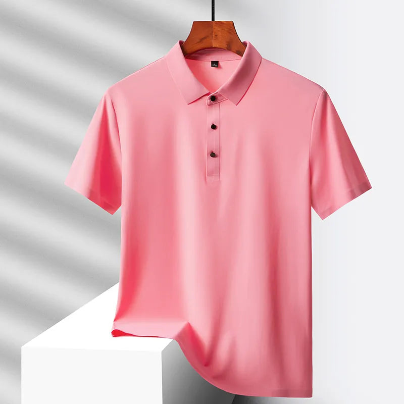 Pánské elastické polo s vysokým výkonem a rychlým schnutím — golf