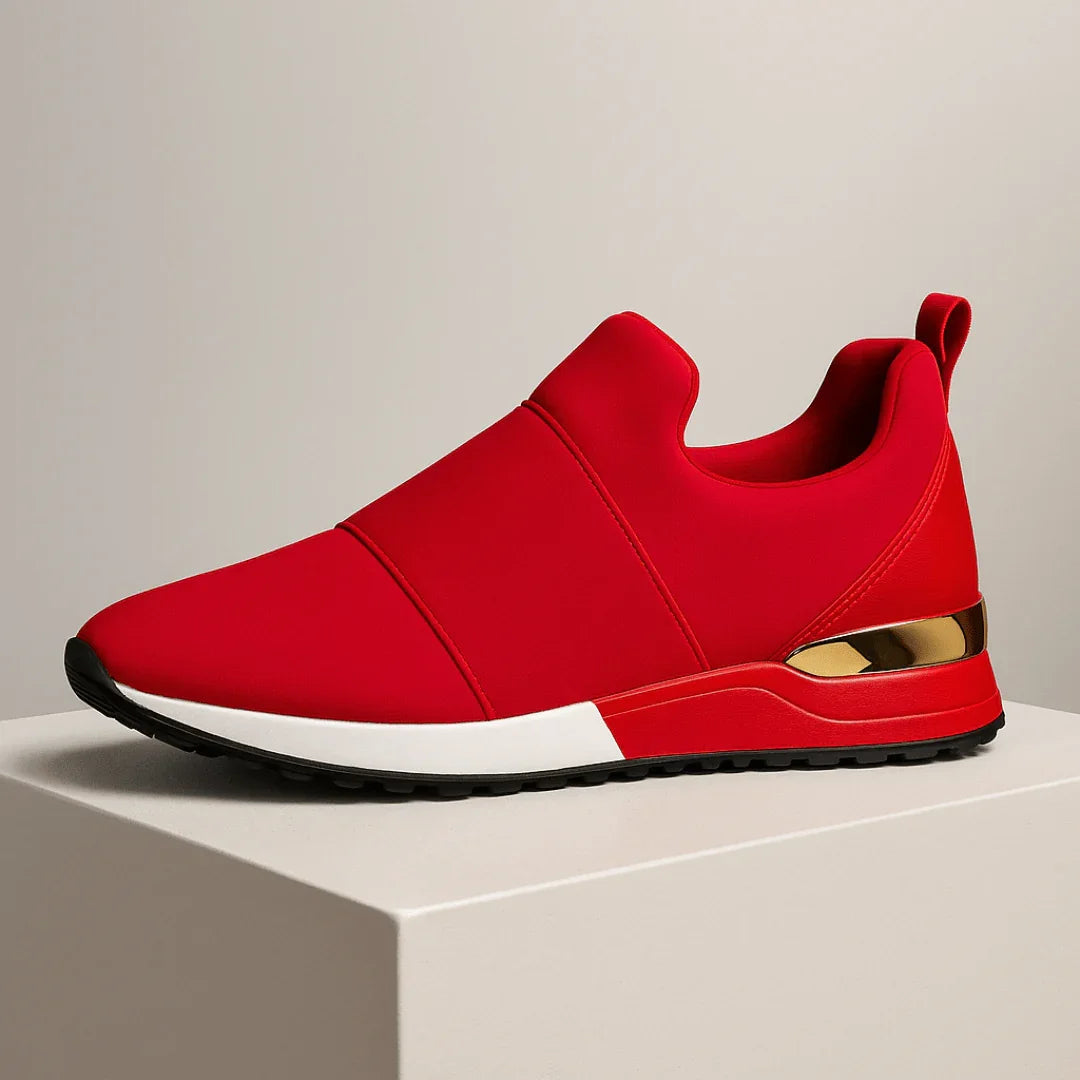 Women's Slip-On Sports Sneakers with Rubber Sole and Cotton Lining