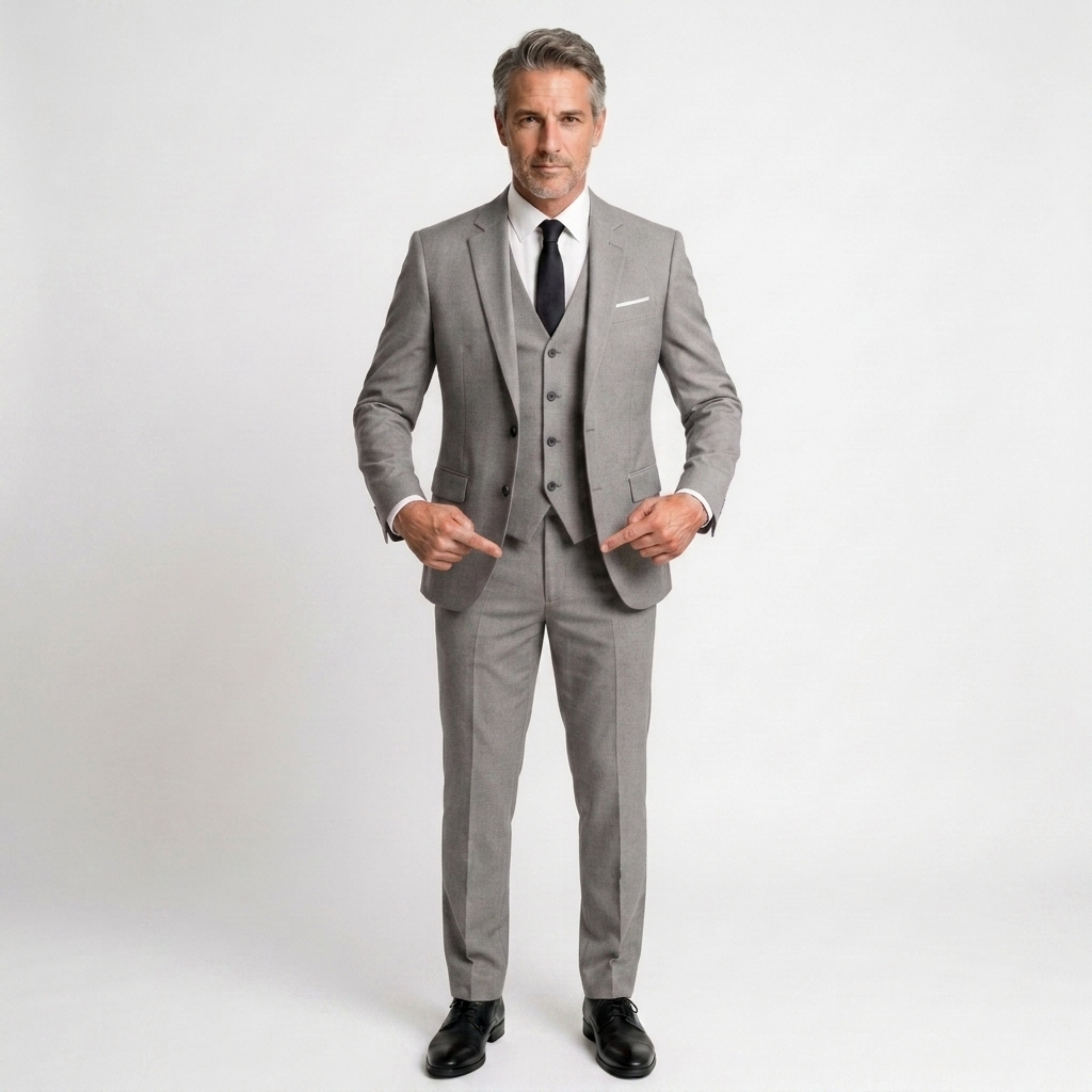 Pánský oblek třídílný slim fit | formální komplet na svatby