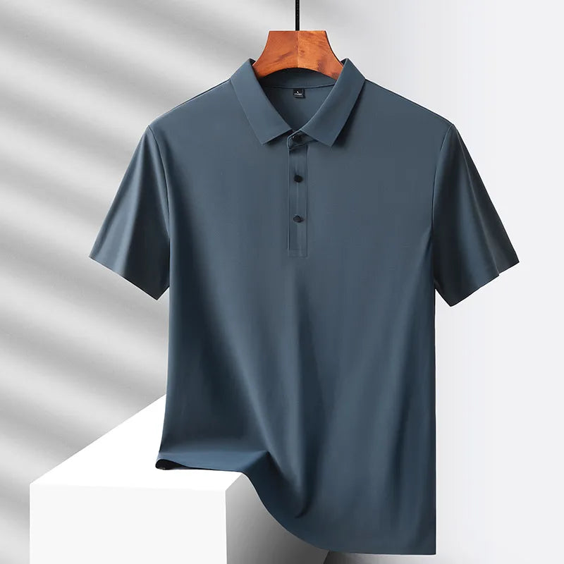 Pánské elastické polo s vysokým výkonem a rychlým schnutím — golf