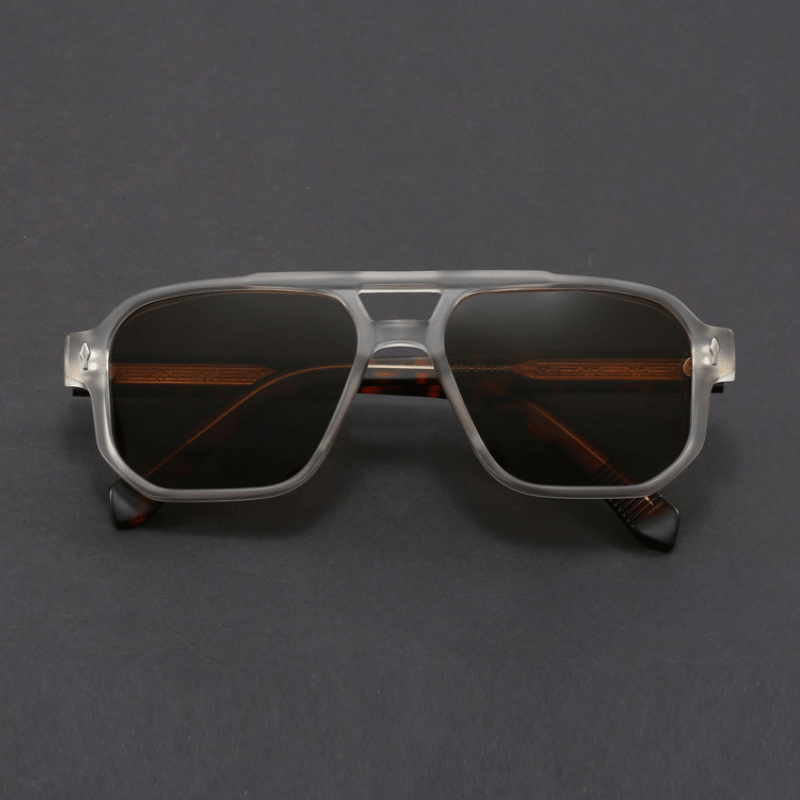 Lunettes de Soleil Carrées pour Homme avec Verres TAC Dégradés et Protection UV400