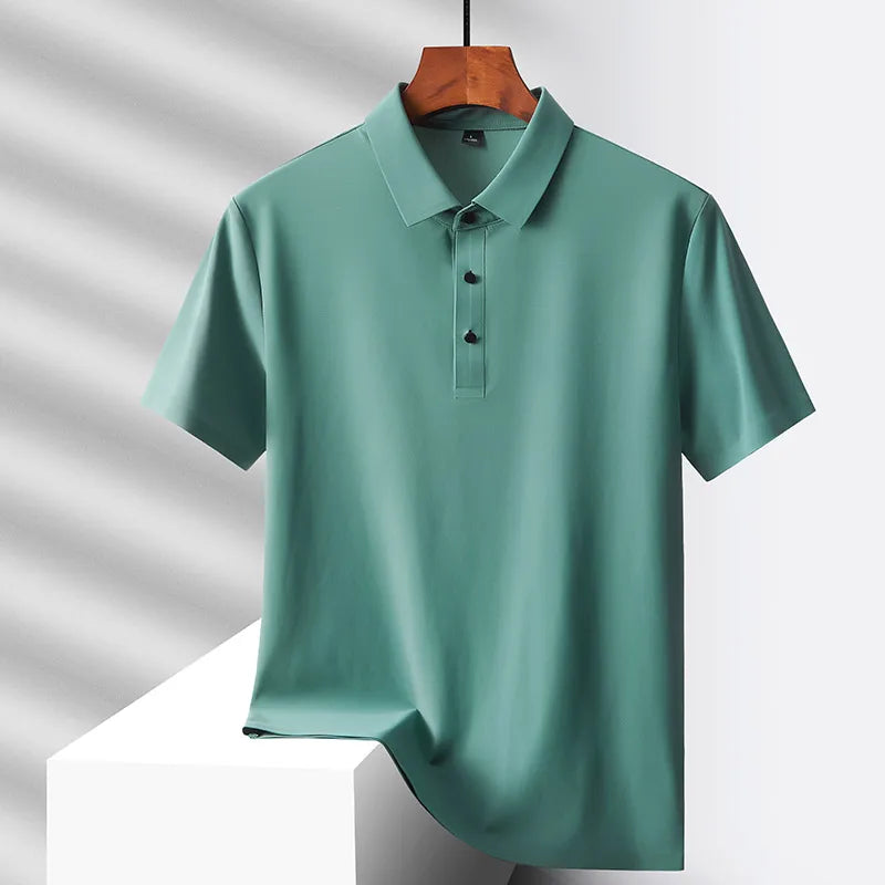 Pánské elastické polo s vysokým výkonem a rychlým schnutím — golf