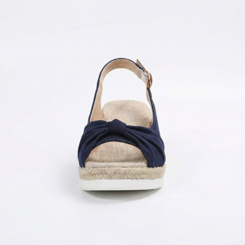 Sandales compensées pour femme — Plateforme confortable avec fermeture à boucle décontractée