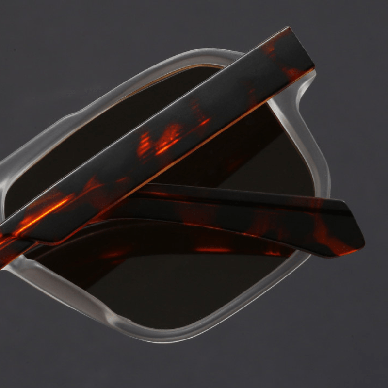 Lunettes de Soleil Carrées pour Homme avec Verres TAC Dégradés et Protection UV400