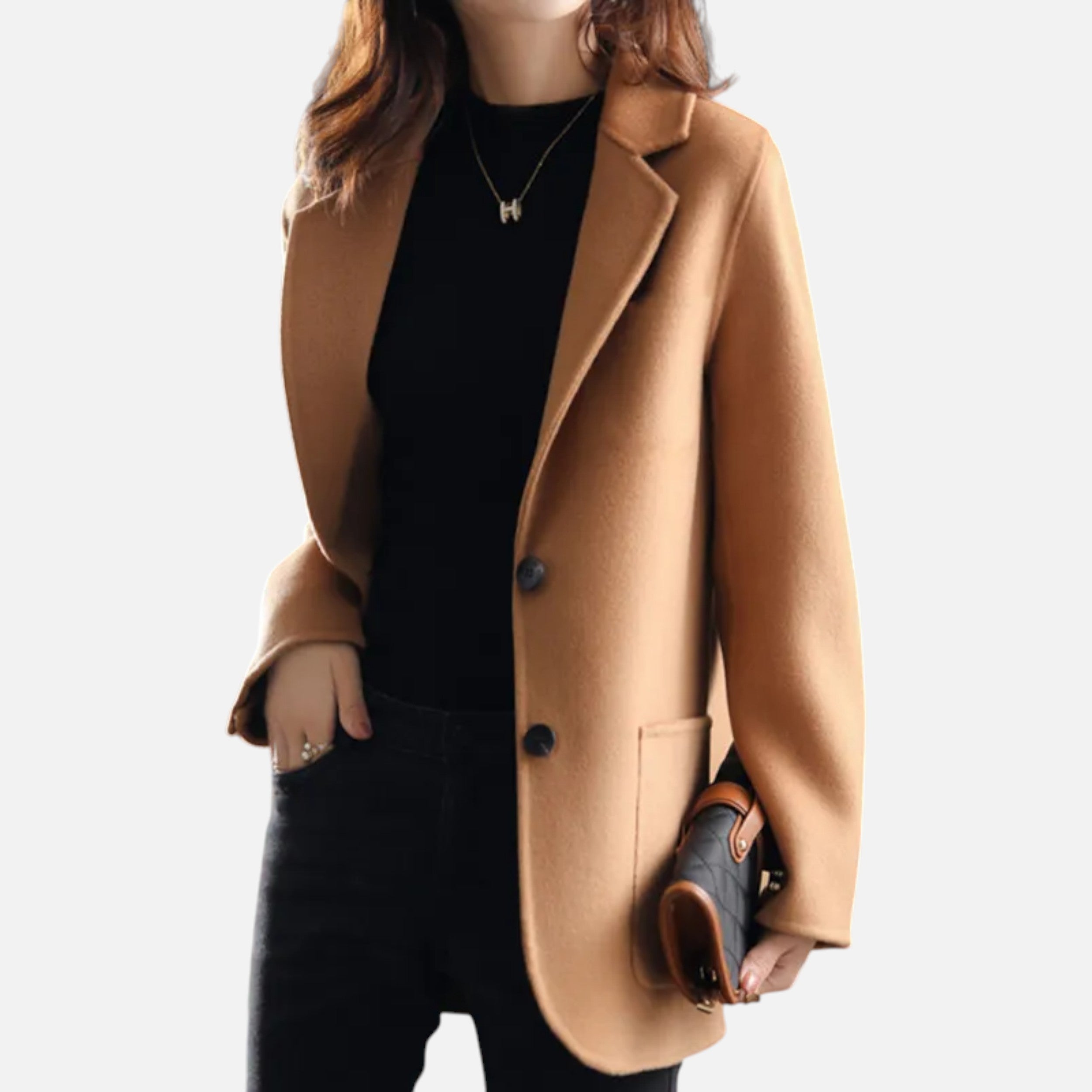 Eliaro Moda | Abrigo Mujer Lana Gruesa Corte Slim Elegante