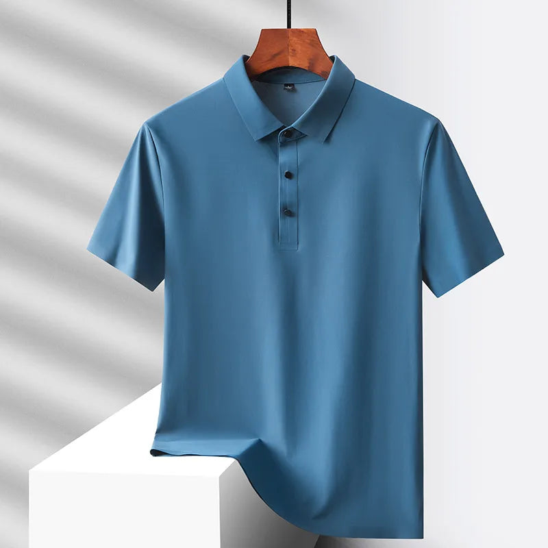 Pánské elastické polo s vysokým výkonem a rychlým schnutím — golf