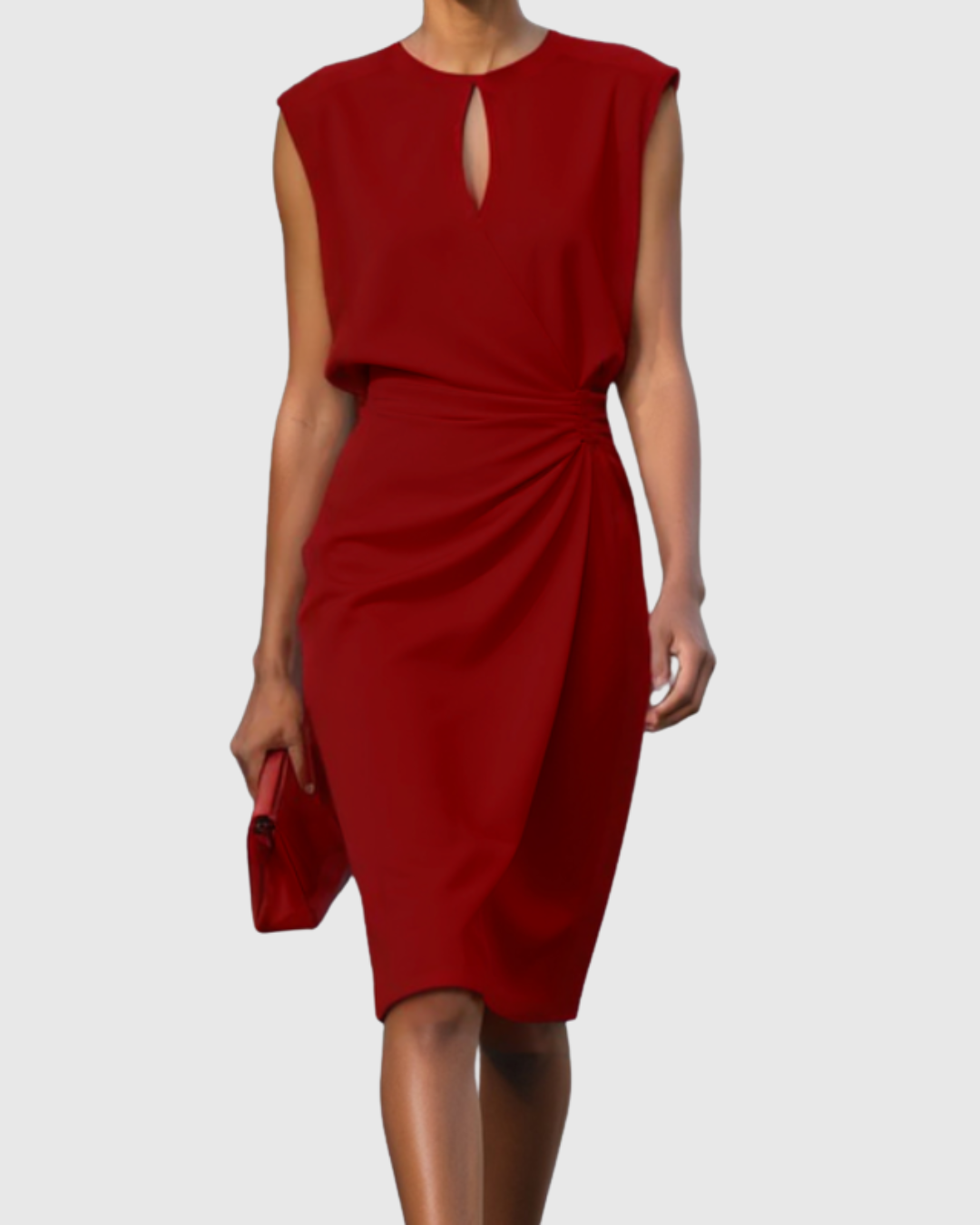 Fitted midi dress | sleeveless dress for events