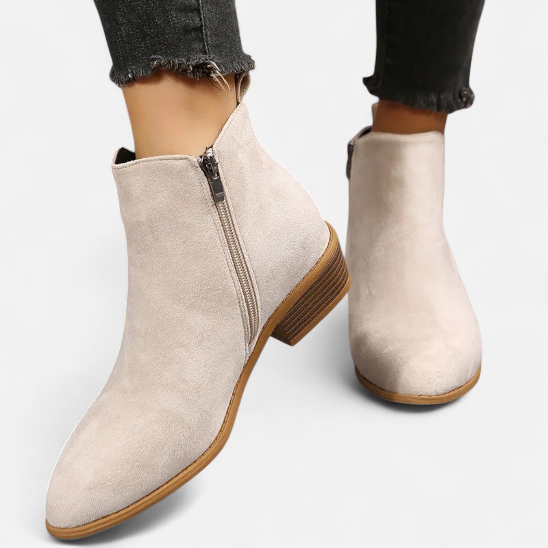 Eliaro Moda | Botines Chelsea Tacón Medio Mujer en Gamuza