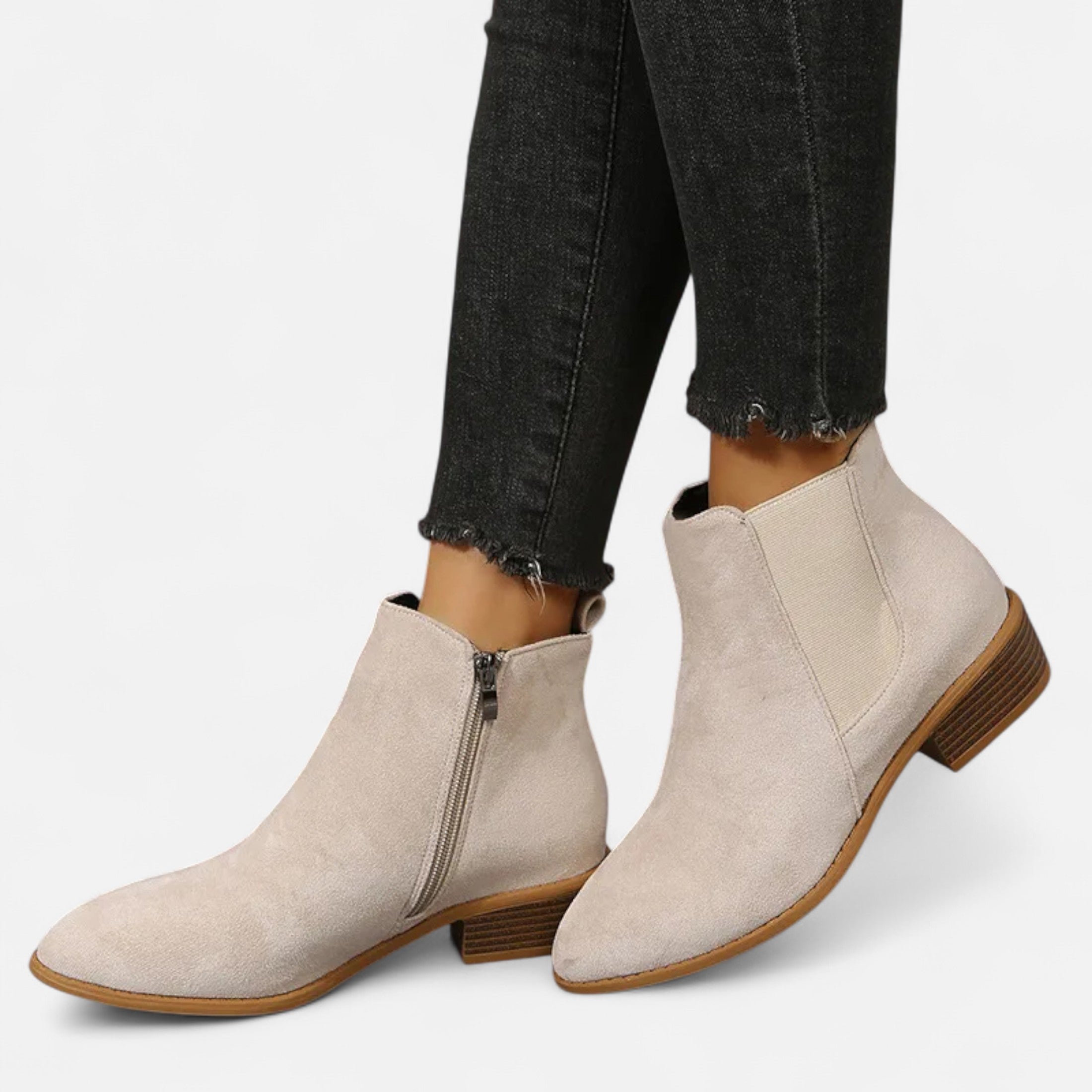 Eliaro Moda | Botines Chelsea Tacón Medio Mujer en Gamuza