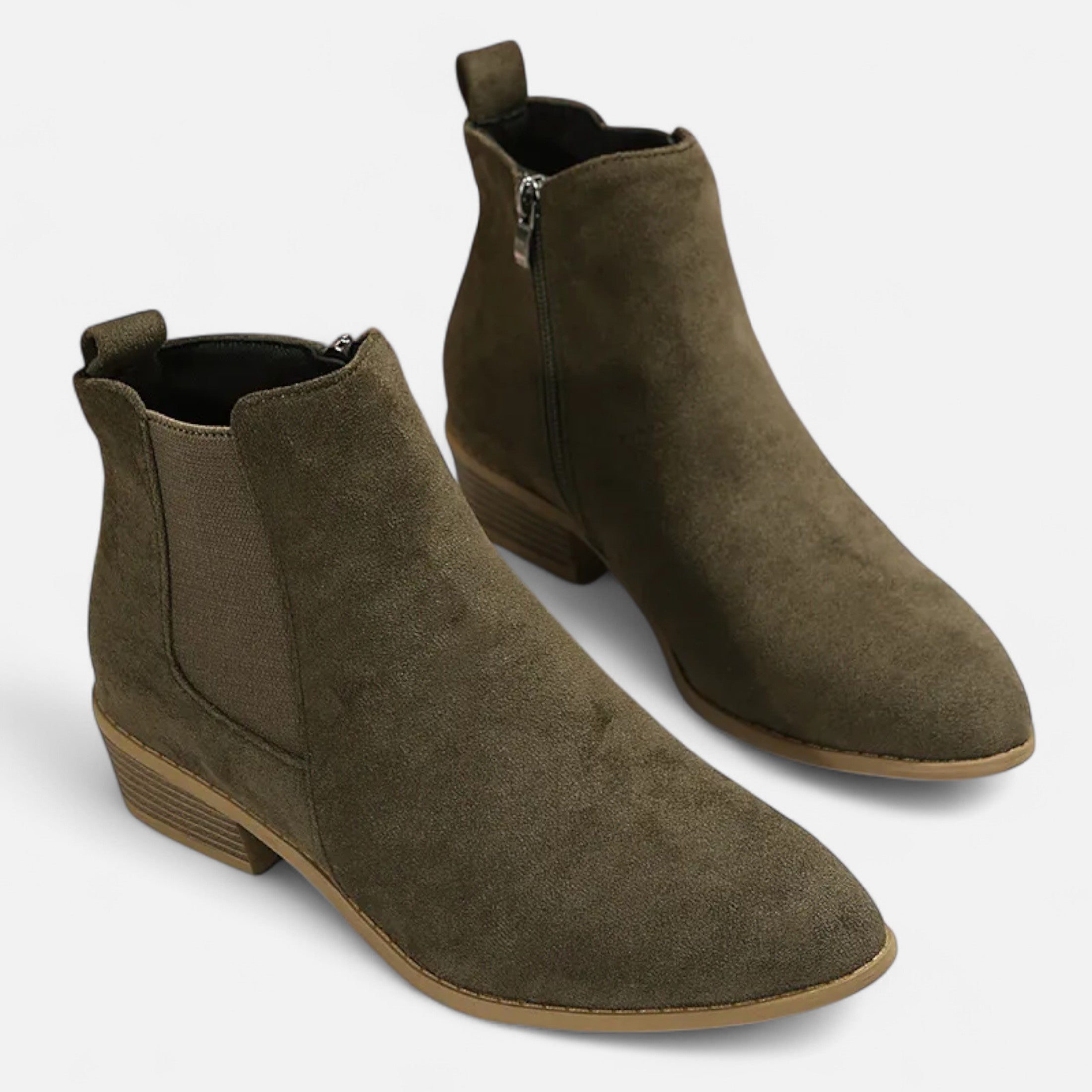 Eliaro Moda | Botines Chelsea Tacón Medio Mujer en Gamuza