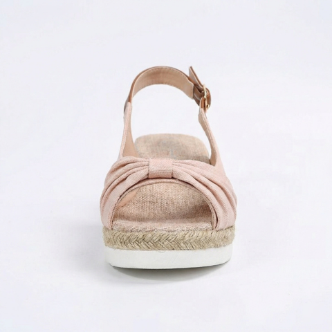 Sandales compensées pour femme — Plateforme confortable avec fermeture à boucle décontractée