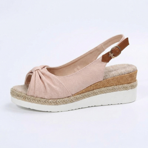 Sandales compensées pour femme — Plateforme confortable avec fermeture à boucle décontractée