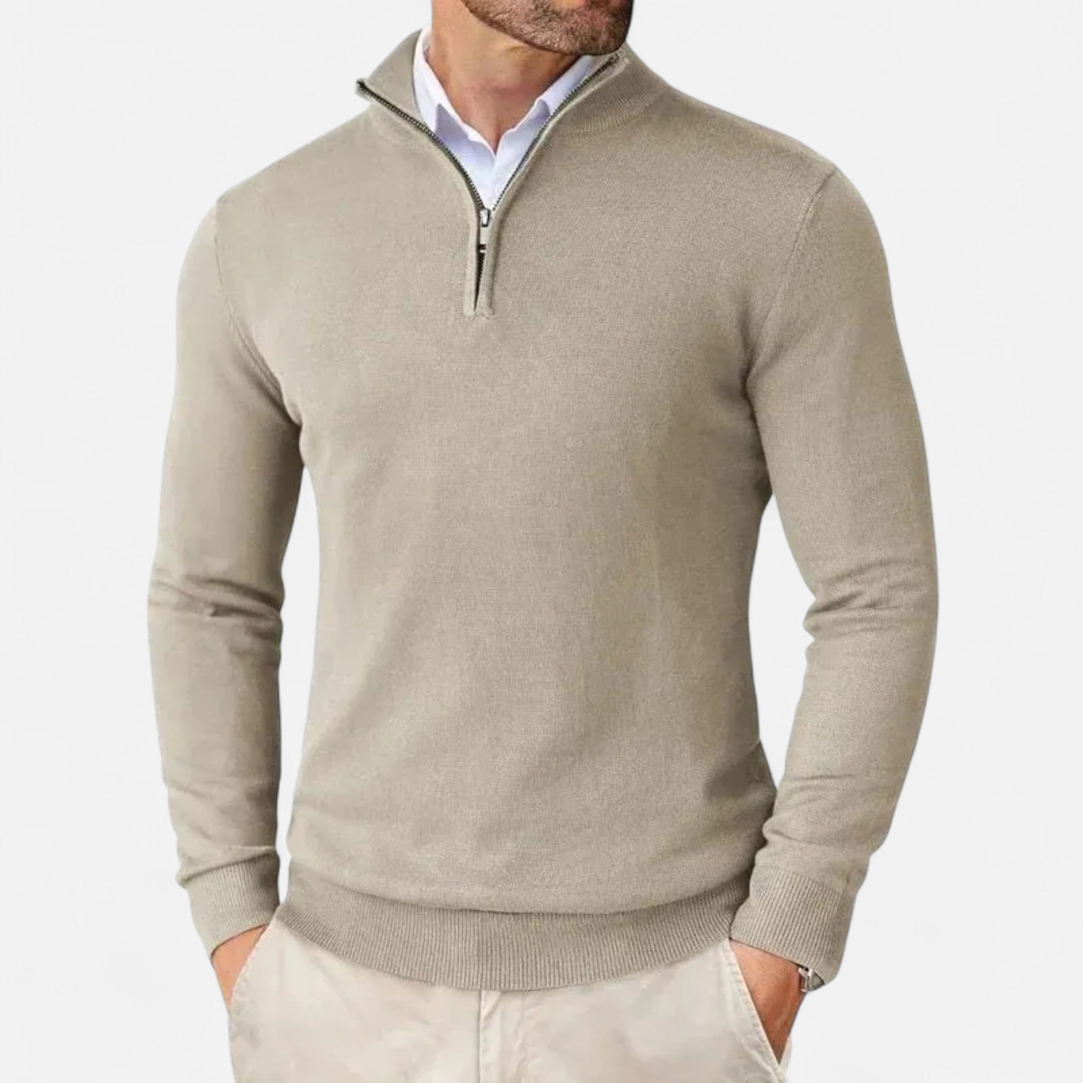 Eliaro Moda | Jersey Hombre Invierno Medio Cierre