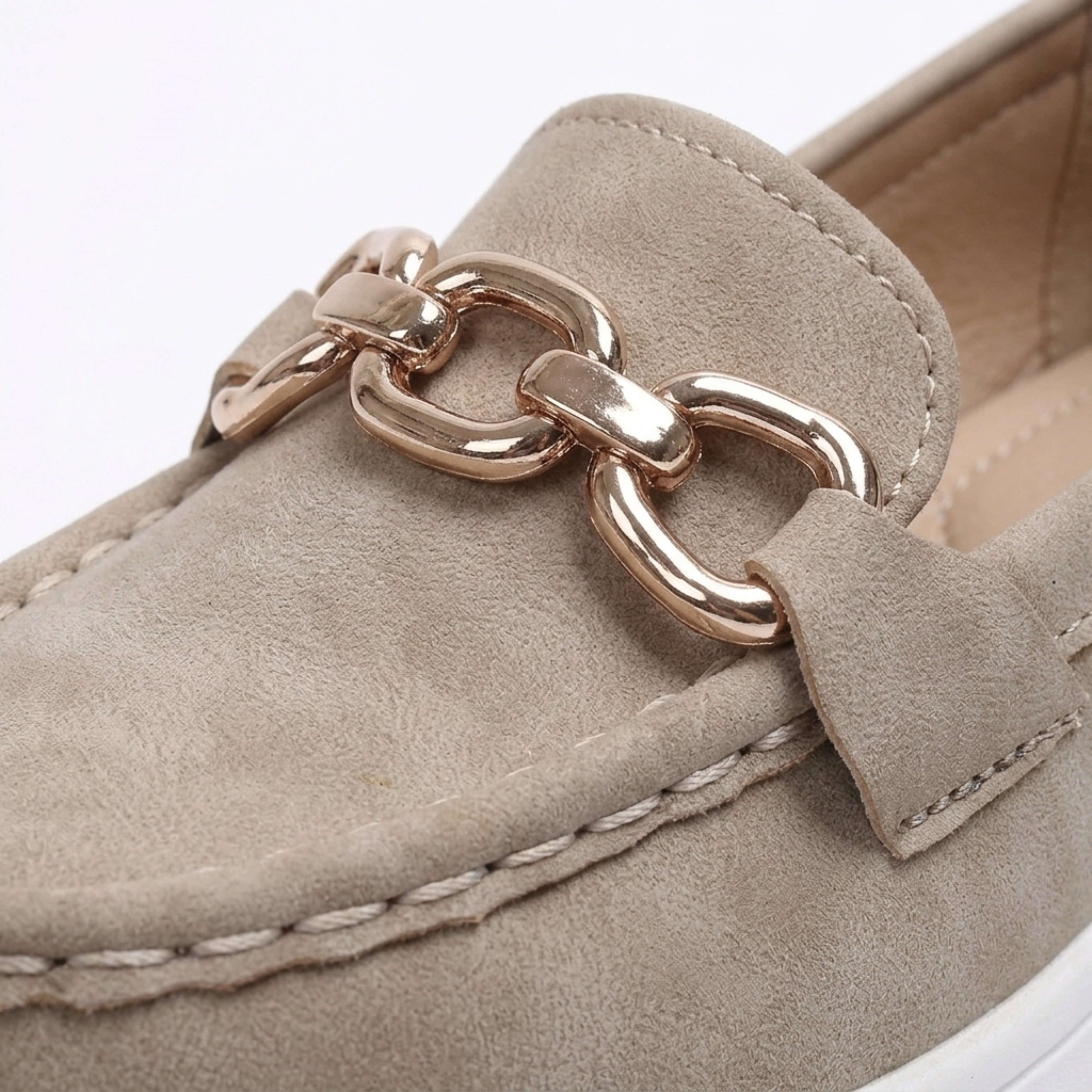 Mocassins femme plats — chaussures à boucle pour bureau
