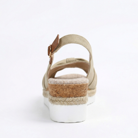 Sandales compensées pour femme — Plateforme confortable avec fermeture à boucle décontractée