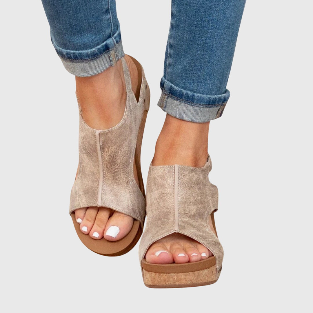 Sandale cu Platformă pentru Femei Pantofi cu Platformă și Finisaj din Plută