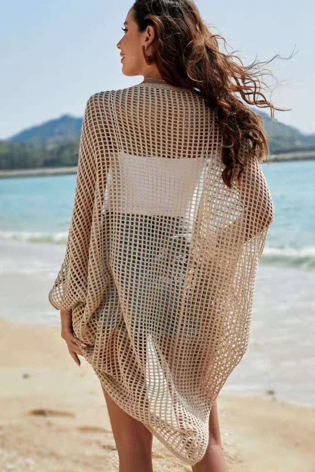 Women's Openwork Knit Cardigan Crochet Jacket and Beach Cover-Up