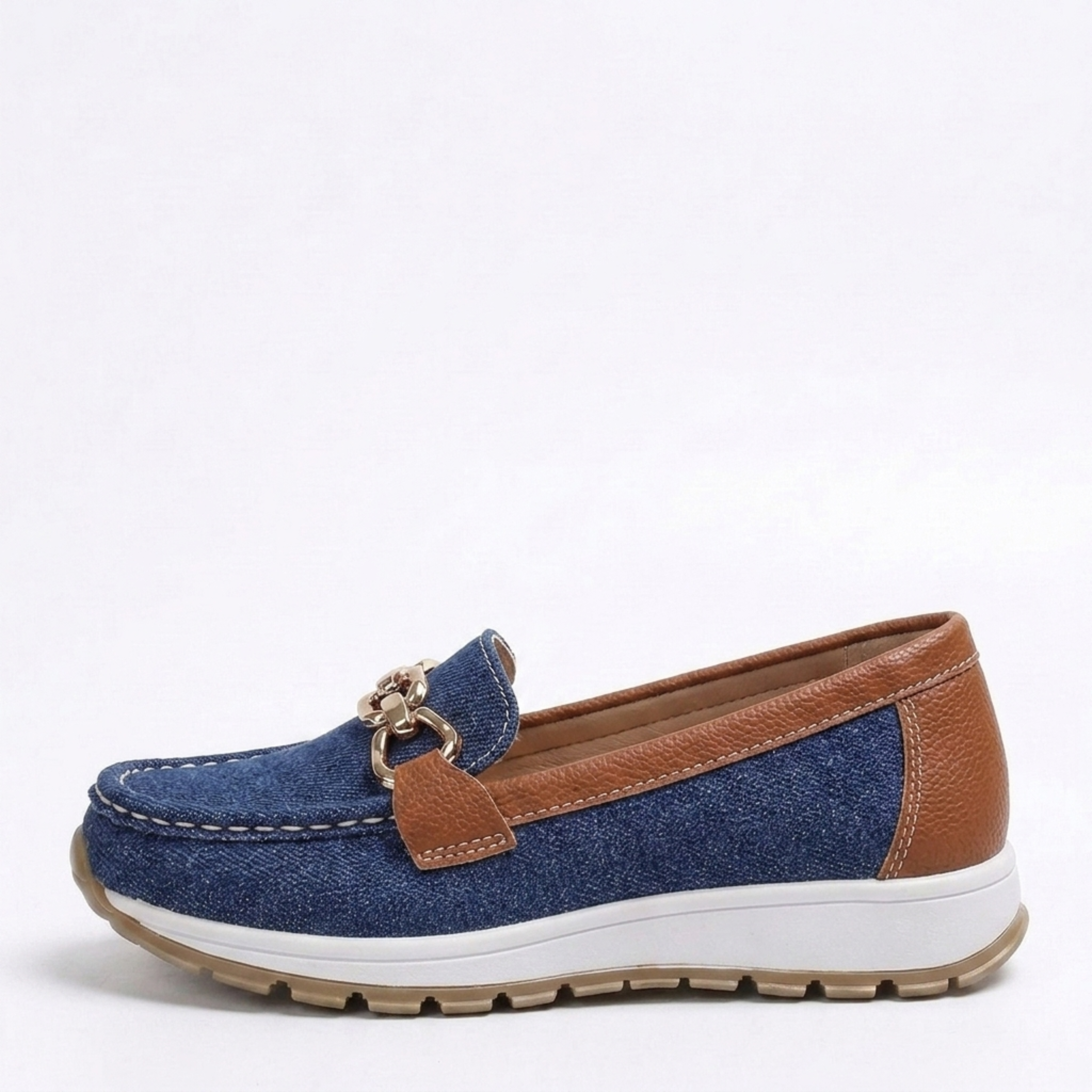 Mocassins femme plats — chaussures à boucle pour bureau