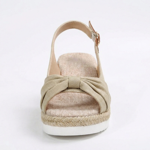 Sandales compensées pour femme — Plateforme confortable avec fermeture à boucle décontractée