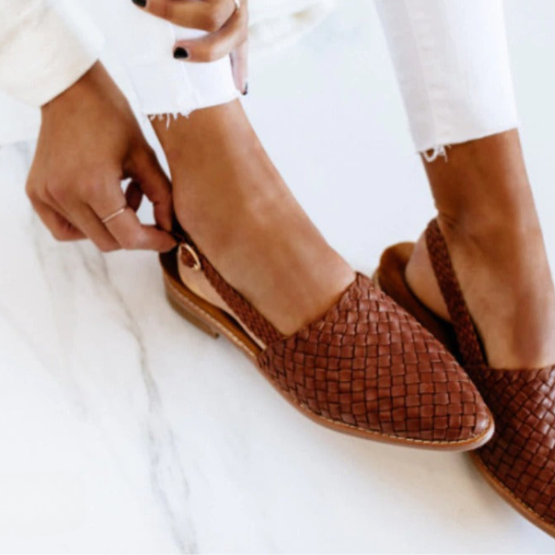 Sandales pour femme - chaussures tressées avec bride ajustable - plage