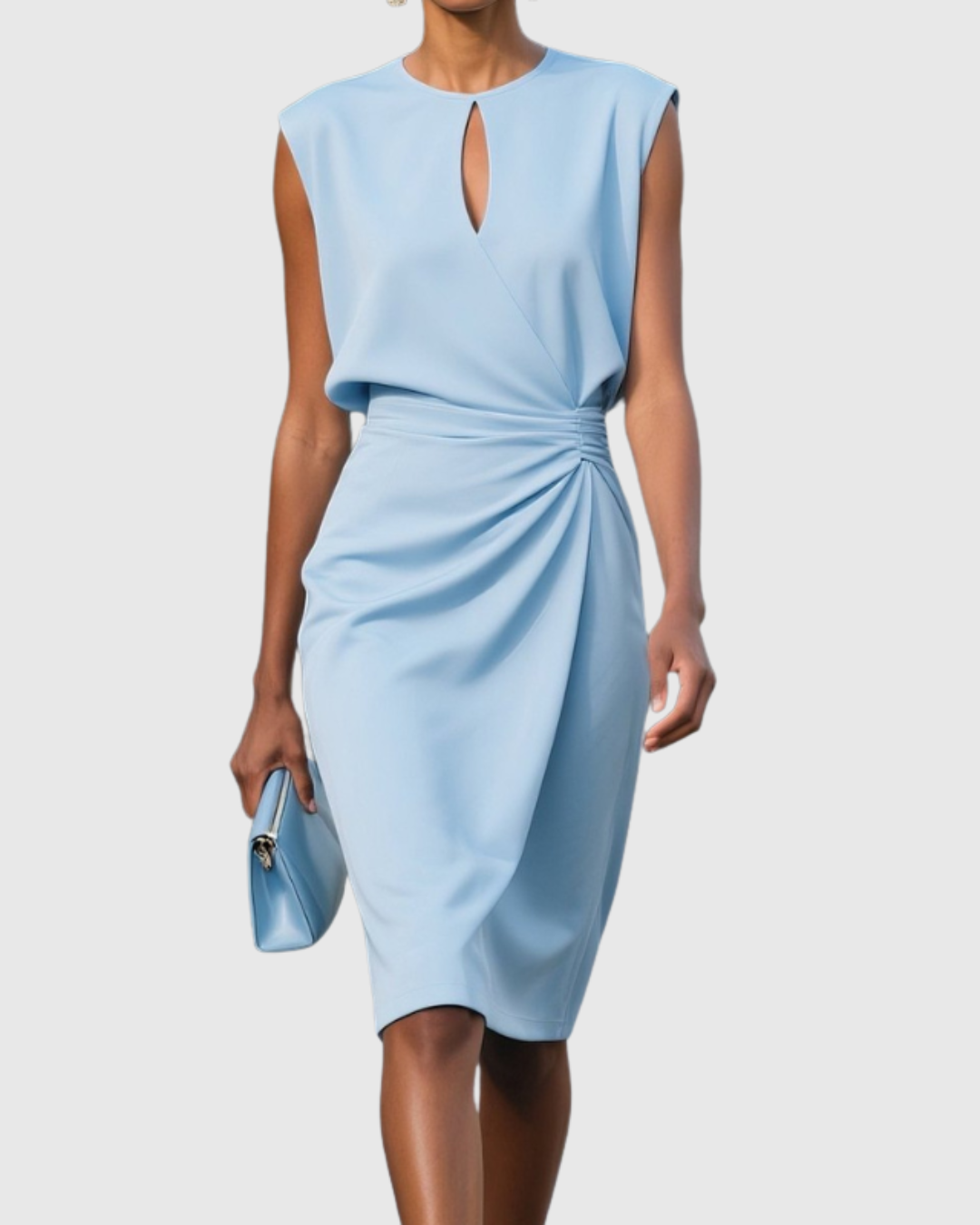 Fitted midi dress | sleeveless dress for events