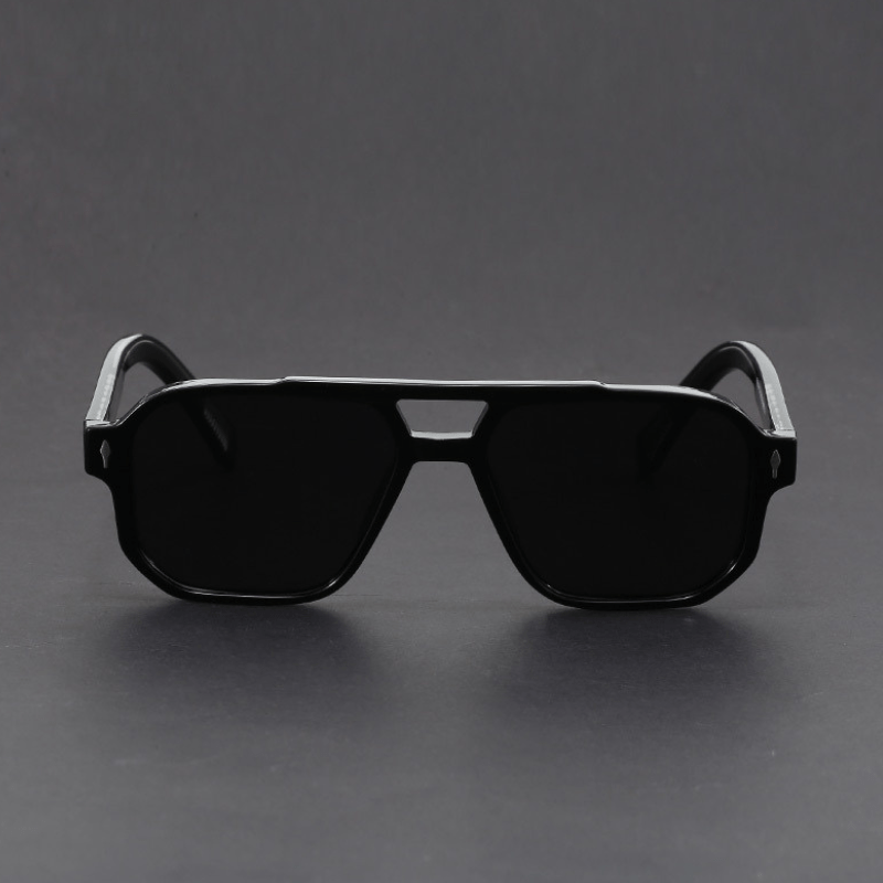 Lunettes de Soleil Carrées pour Homme avec Verres TAC Dégradés et Protection UV400