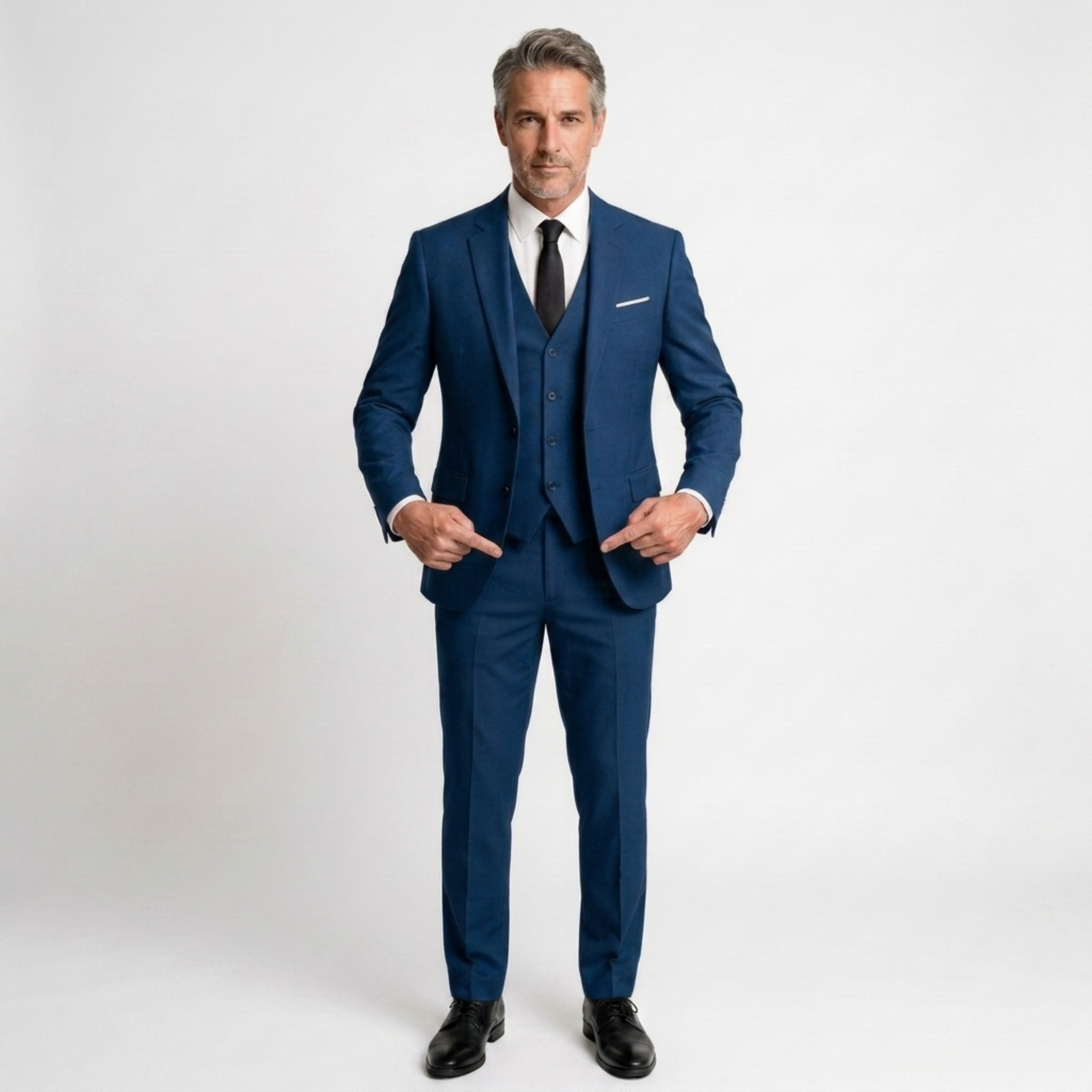 Pánský oblek třídílný slim fit | formální komplet na svatby