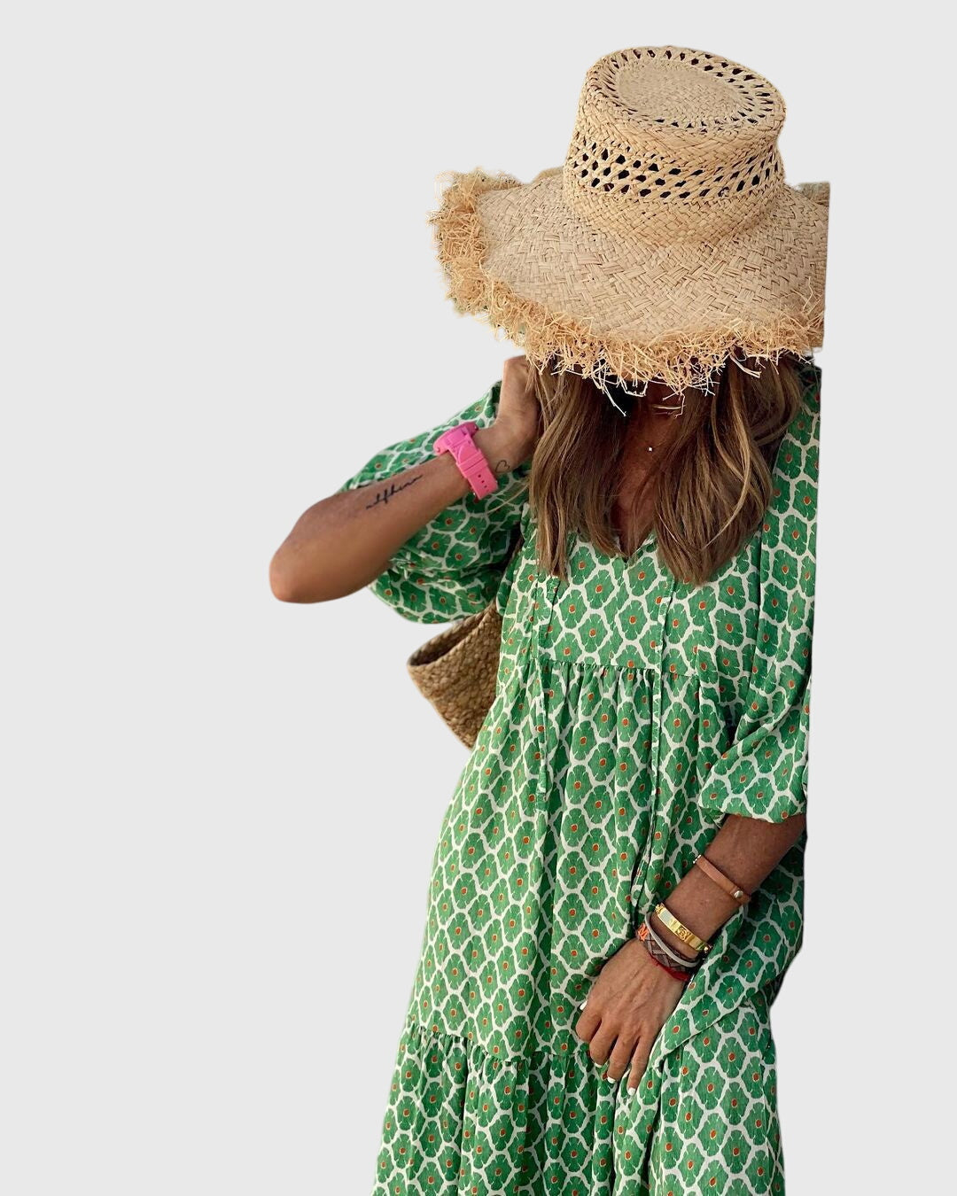 Bohemian long dress | printed dress for everyday use