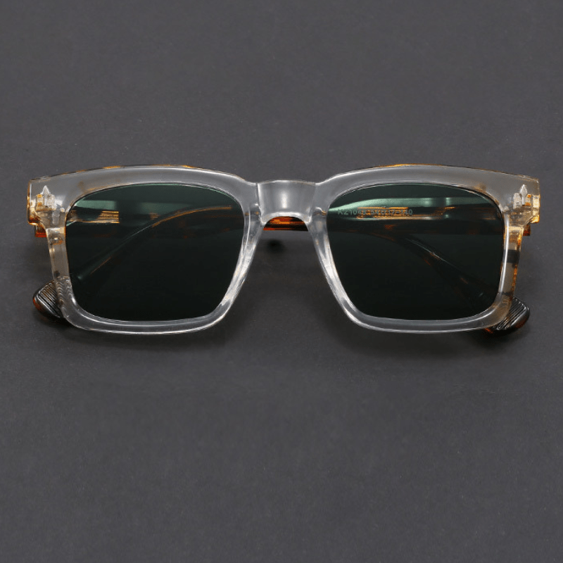 Ochelari de Soare Pătrați pentru Bărbați cu Ramă din Acetat și Lentile cu Protecție UV400