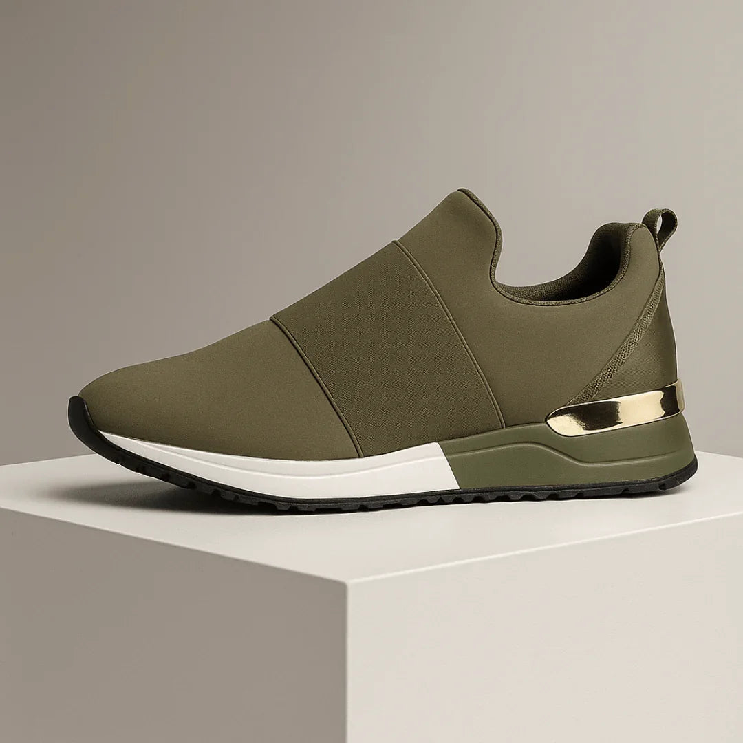 Women's Slip-On Sports Sneakers with Rubber Sole and Cotton Lining