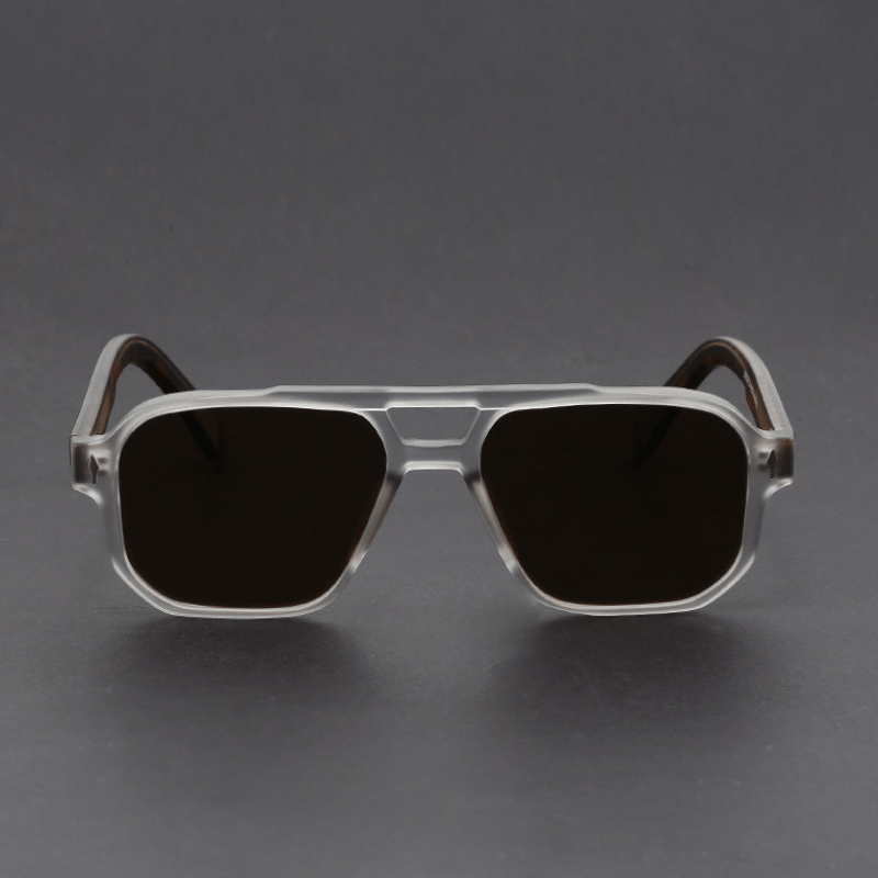 Lunettes de Soleil Carrées pour Homme avec Verres TAC Dégradés et Protection UV400