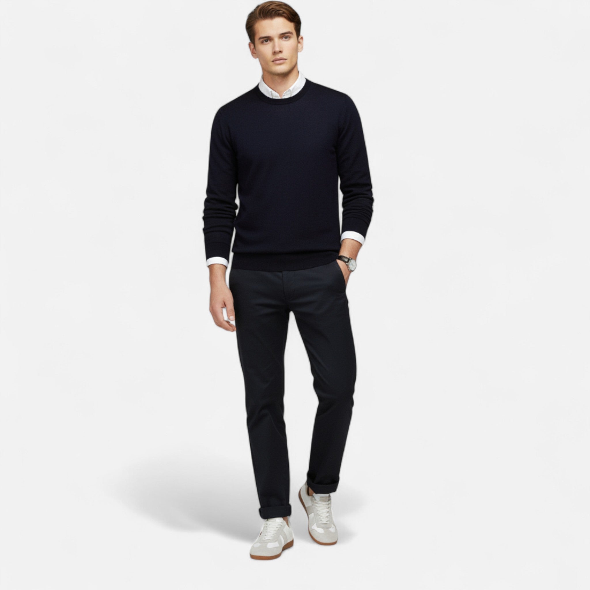 Scarpe da uomo stile retrò — Calzature casual con suola in gomma