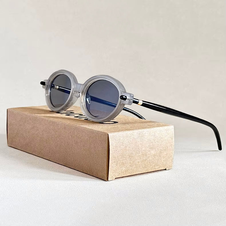 Lunettes de soleil ovales rétro avec protection UV400 et monture vintage unisexe