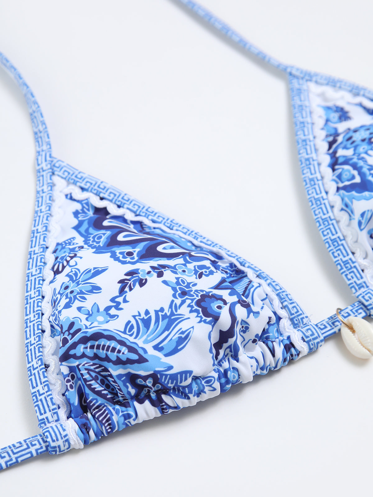 Two-Piece Women's Bikini with Halter Neck and Removable Padding with Print