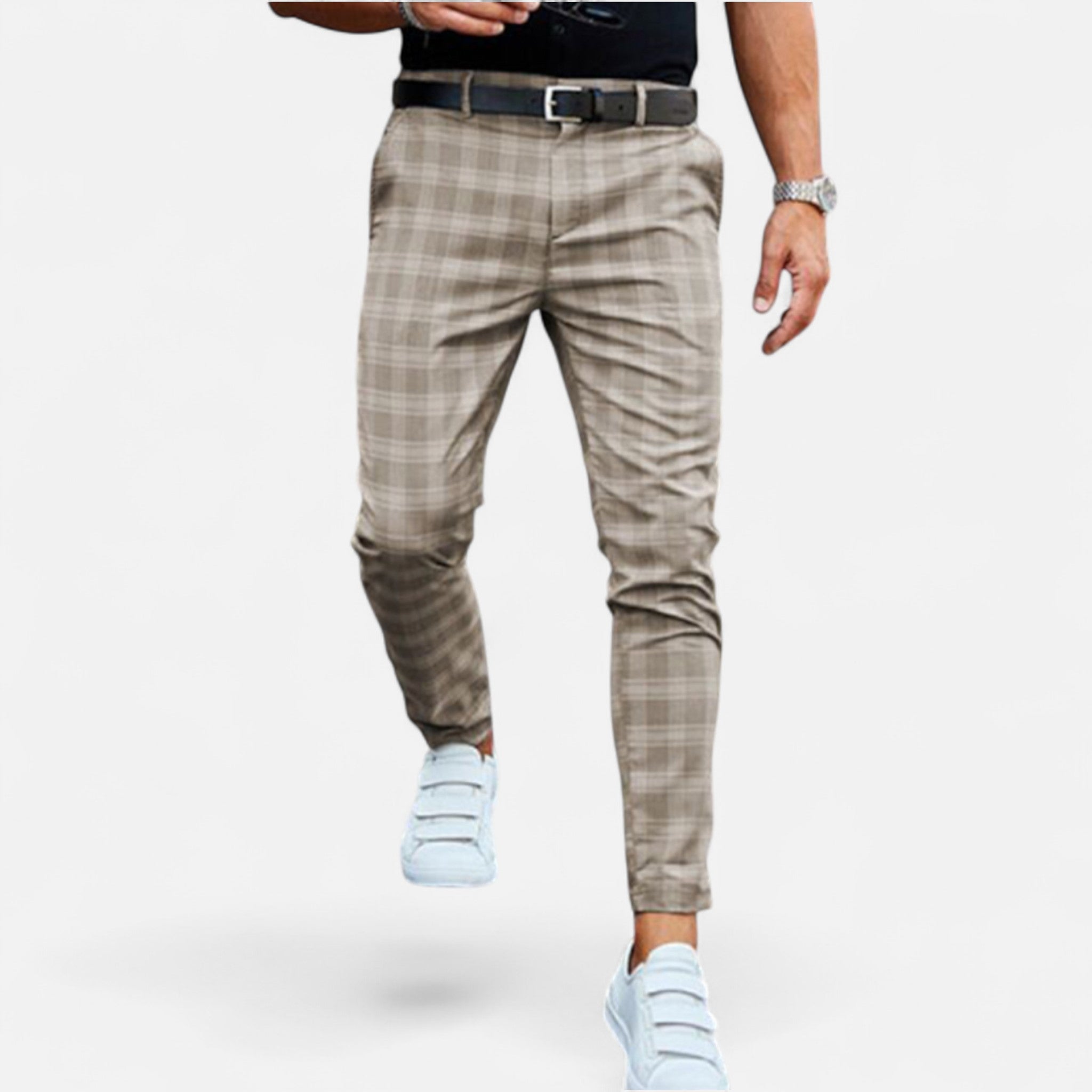 Eliaro Moda | Chinos Hombre Slim Fit Cuadro Clásico con Stretch