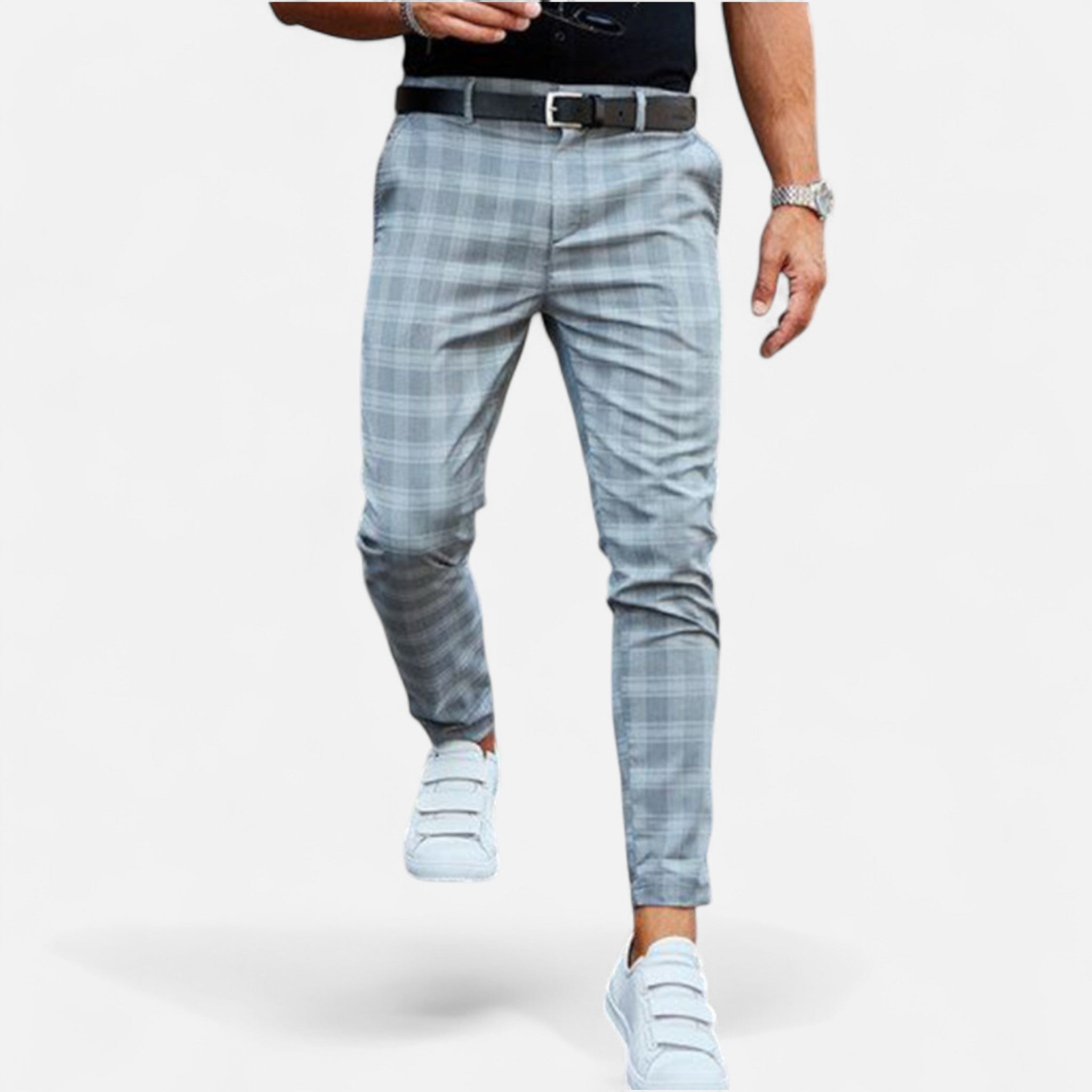 Eliaro Moda | Chinos Hombre Slim Fit Cuadro Clásico con Stretch