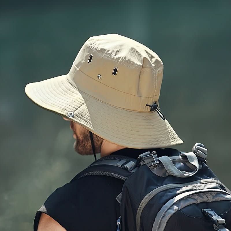 Cappello da pescatore per escursionismo con tesa larga regolabile