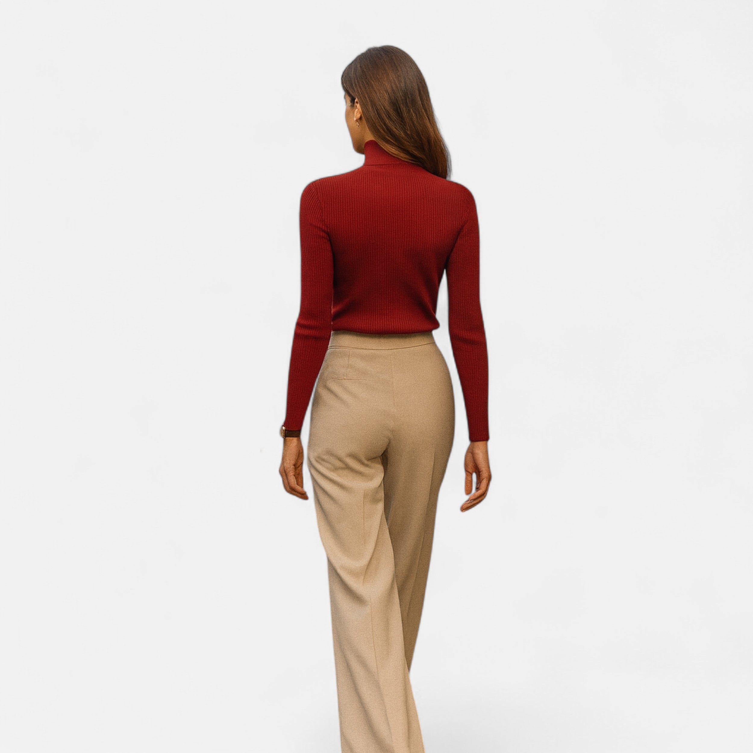 Eliaro Moda | Jersey Cuello Alto Mujer Elegancia Atemporal en Cachemira