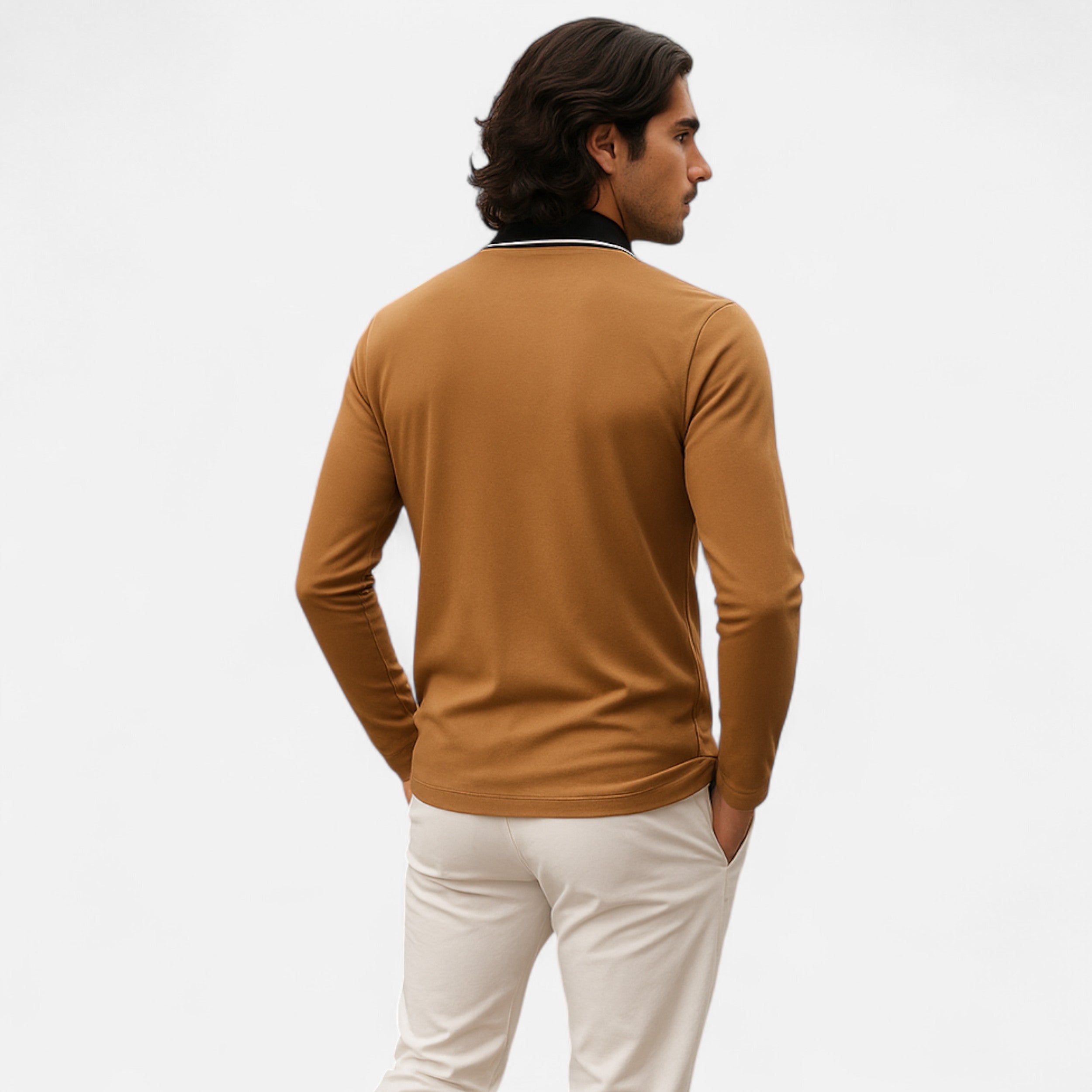 Eliaro Moda | Polo Hombre Manga Larga Estilo Rugby Casual