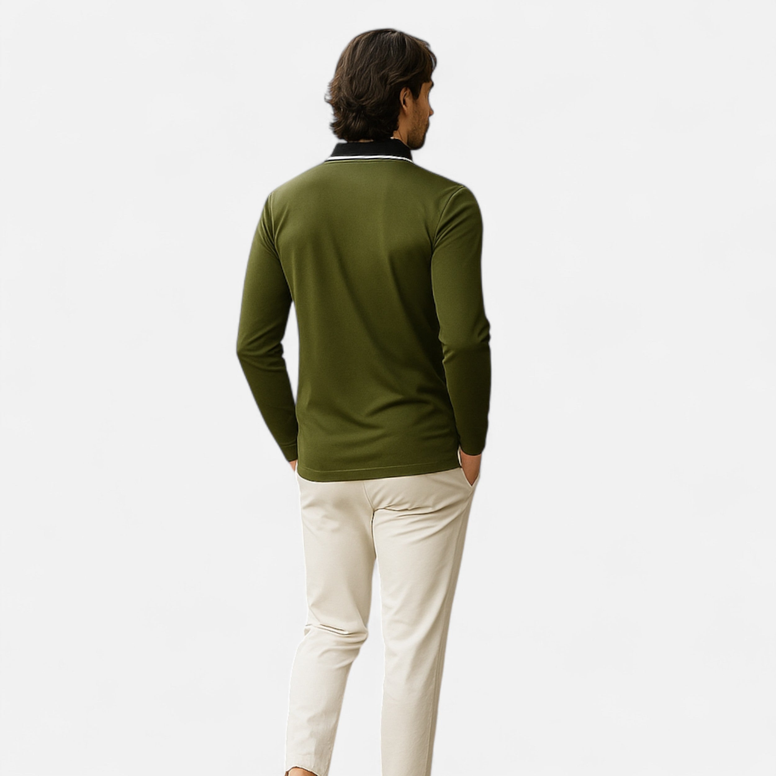 Eliaro Moda | Polo Hombre Manga Larga Estilo Rugby Casual