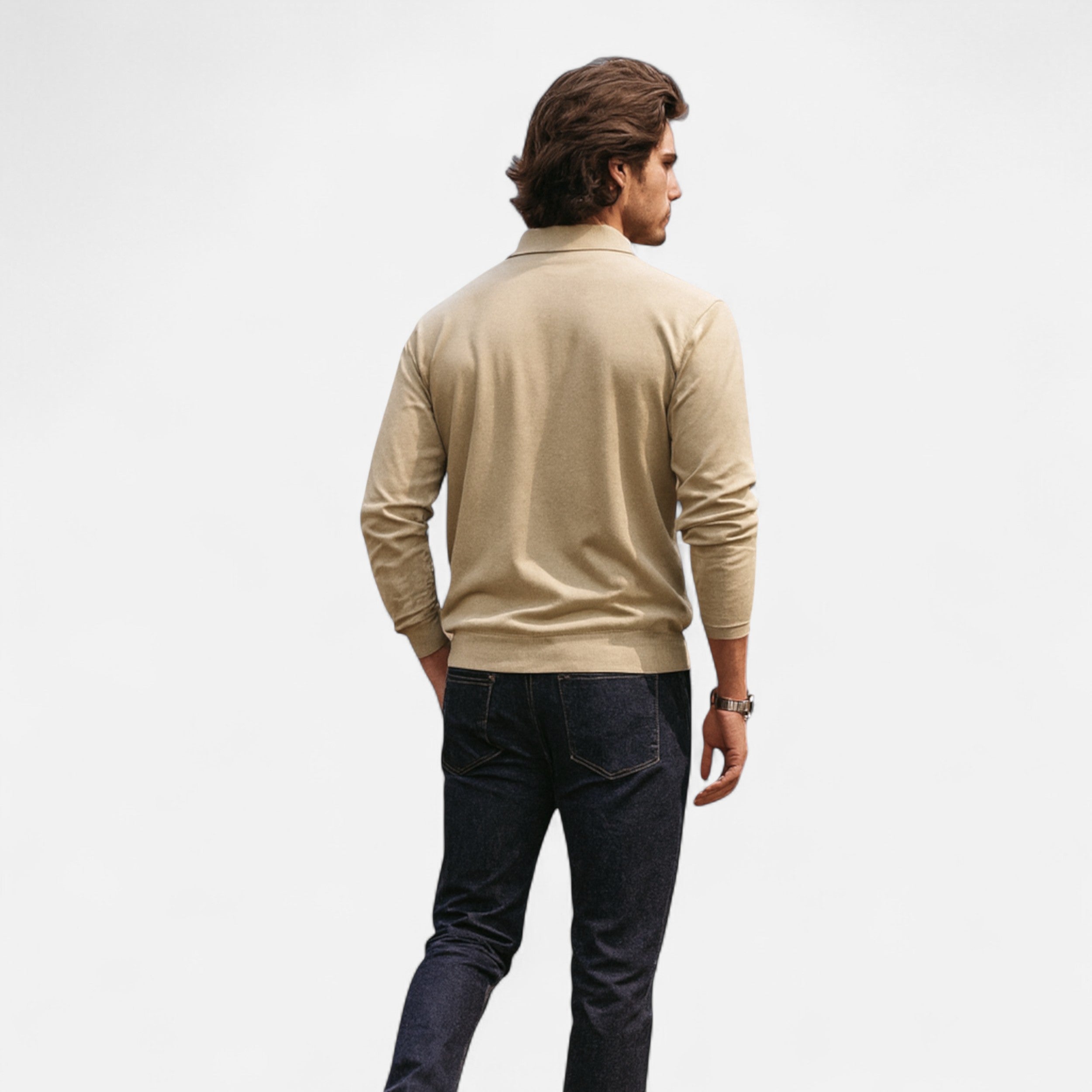 Eliaro Moda | Polo Hombre Manga Larga Cremallera Estilo Clásico