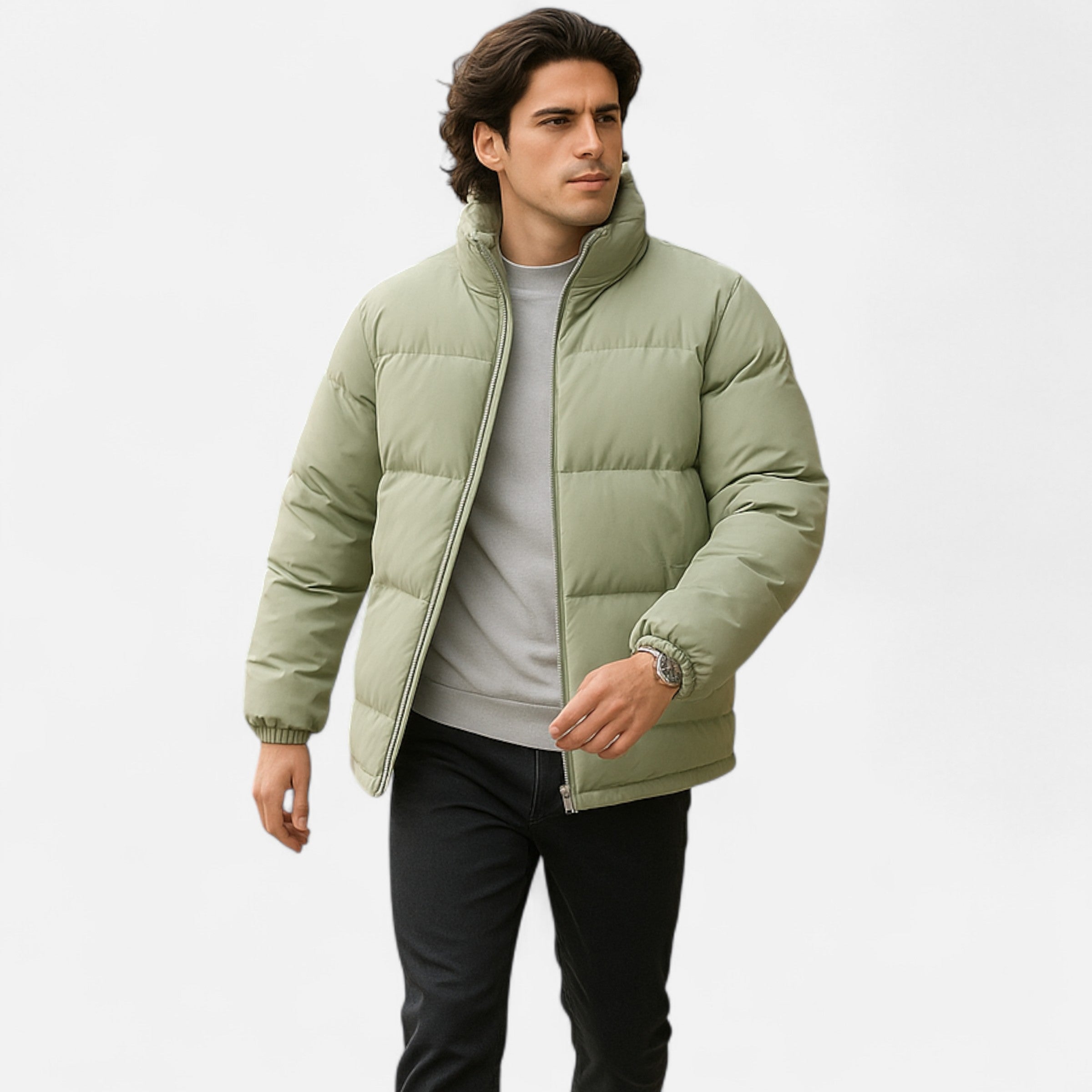 Eliaro Moda | Chaqueta Acolchada Hombre Plus Size Invierno Impermeable y Cálida