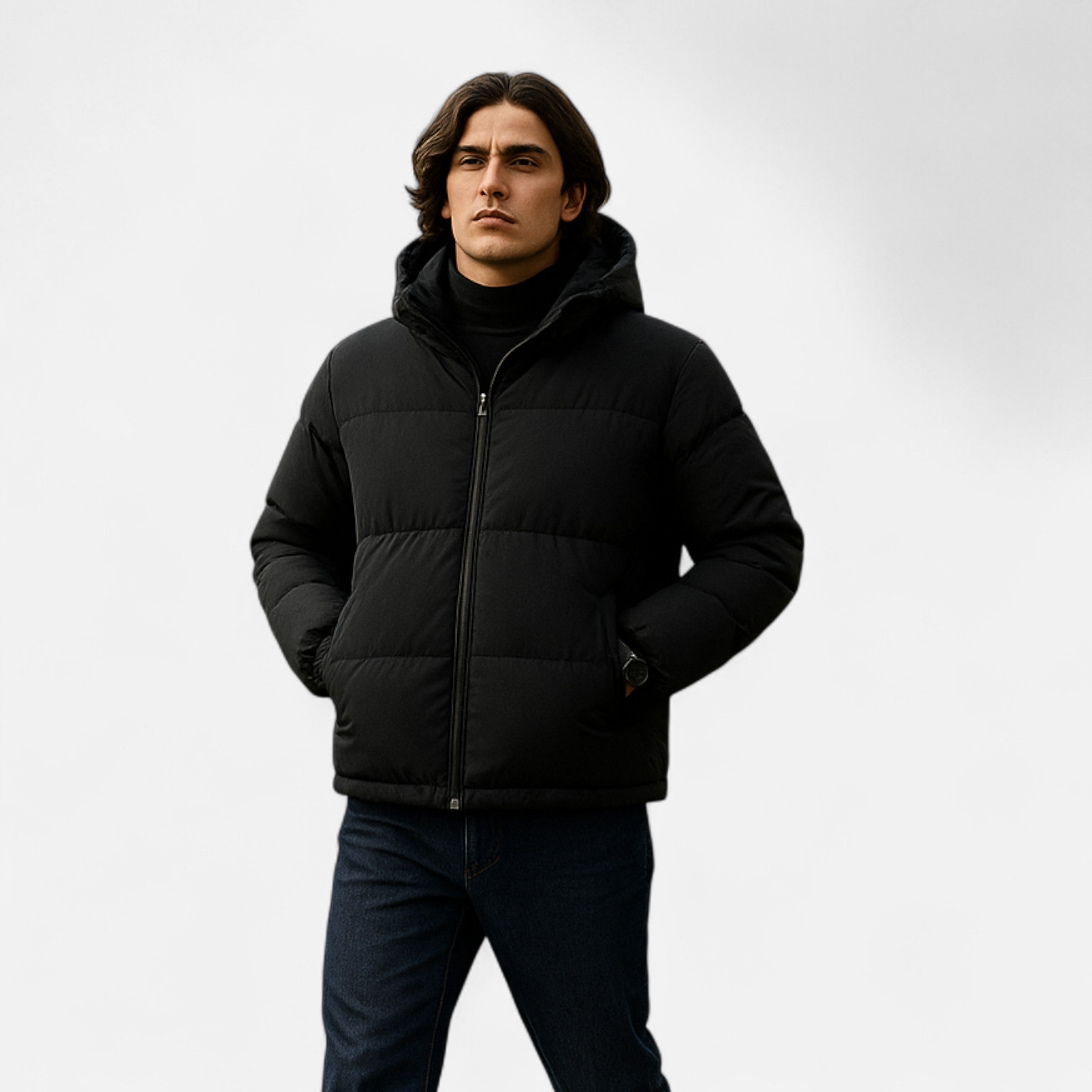 Eliaro Moda | Chaqueta Acolchada Hombre Invierno con Capucha Desmontable