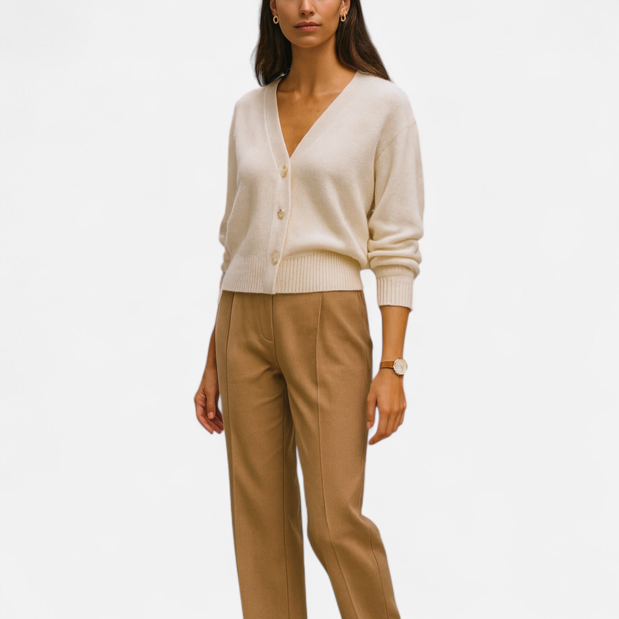 Eliaro Moda | Cárdigan Mujer Lana Premium con Botones en Diagonal