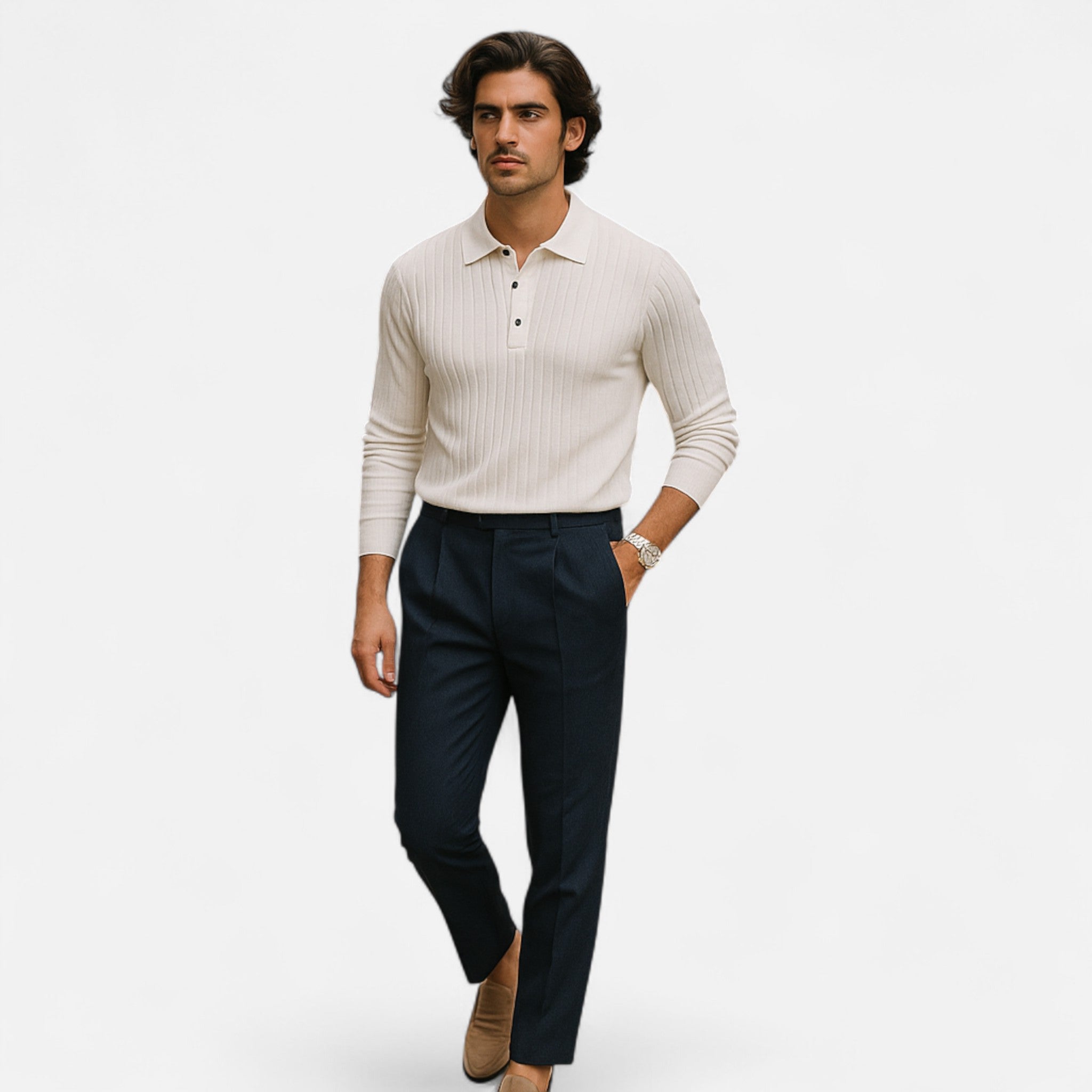 Eliaro Moda | Camisa Polo Hombre Elegancia Clásica en Punto Ligero