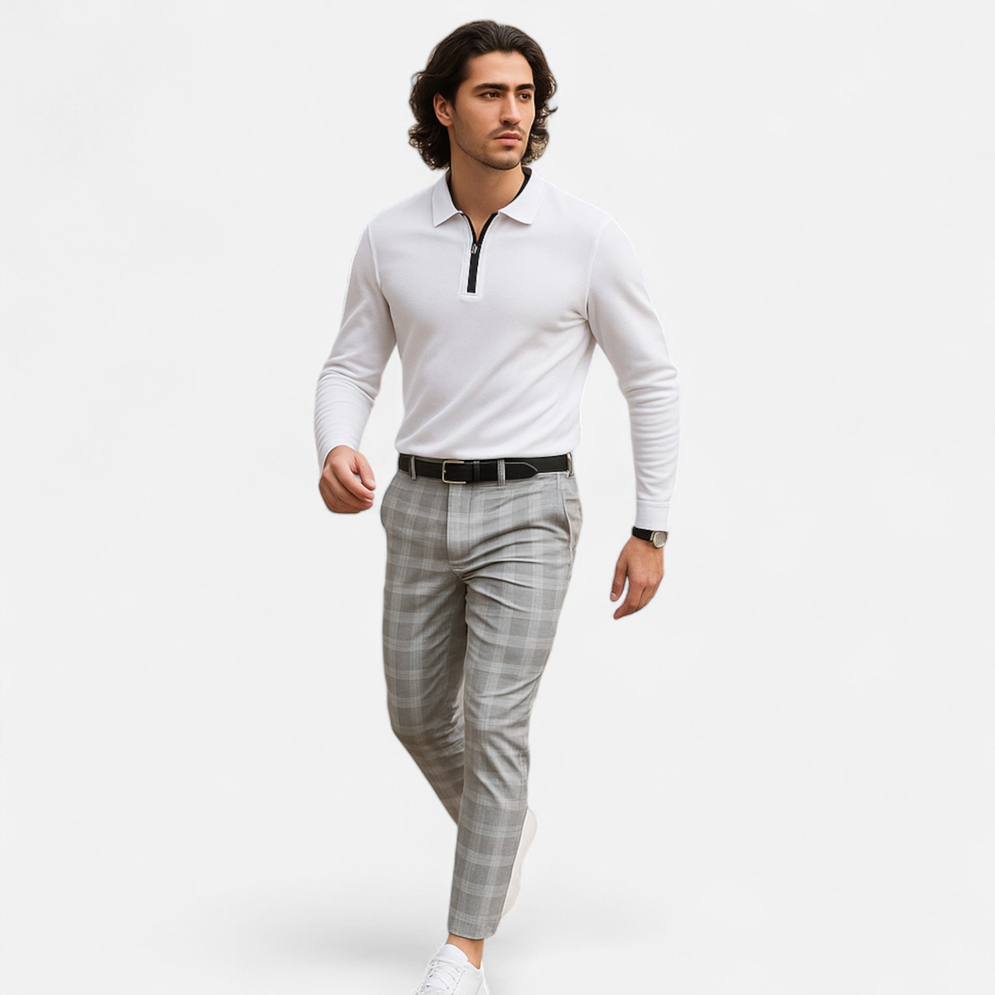 Eliaro Moda | Chinos Hombre Slim Fit Cuadro Clásico con Stretch