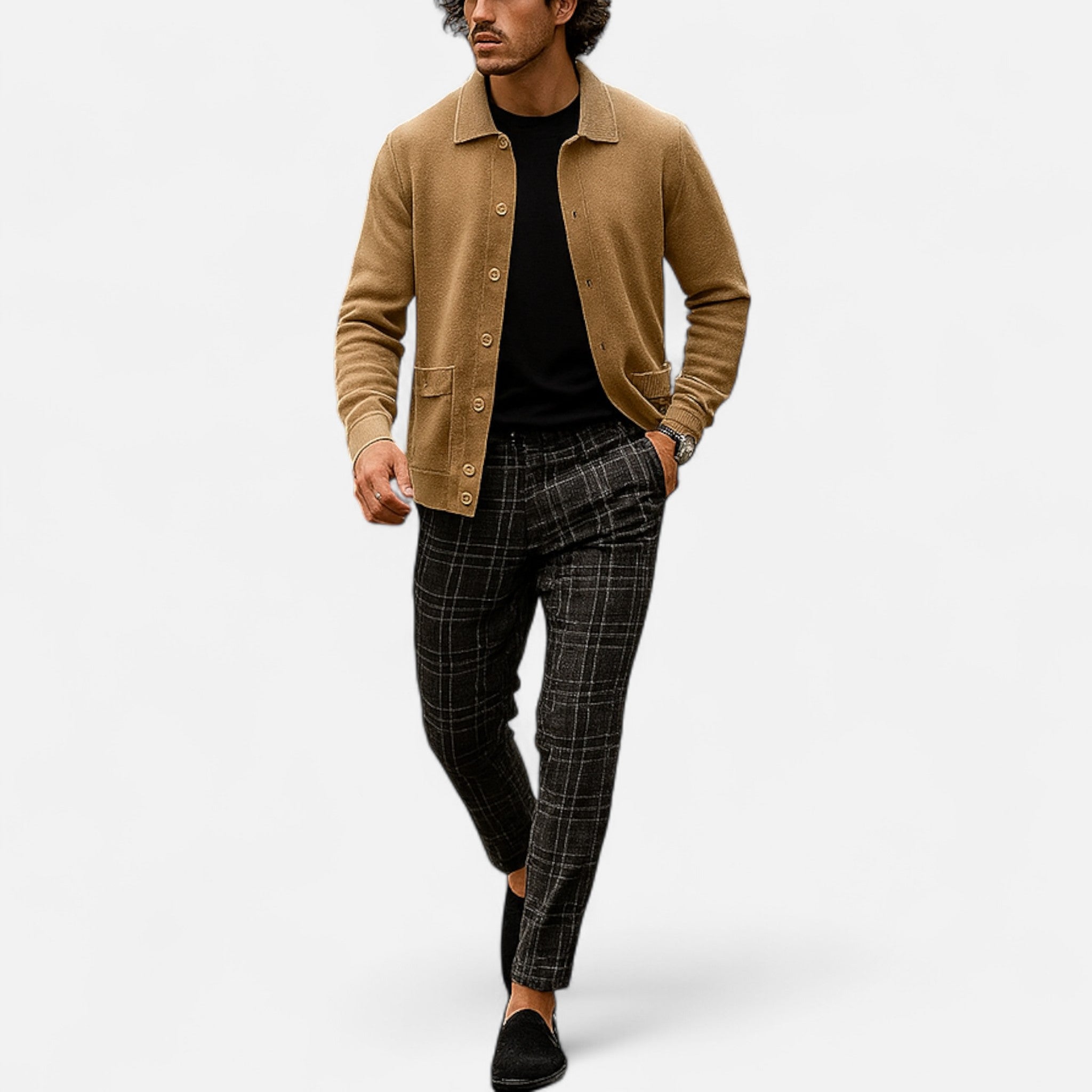 Eliaro Moda | Chinos Hombre Slim Fit Cuadro Clásico con Stretch