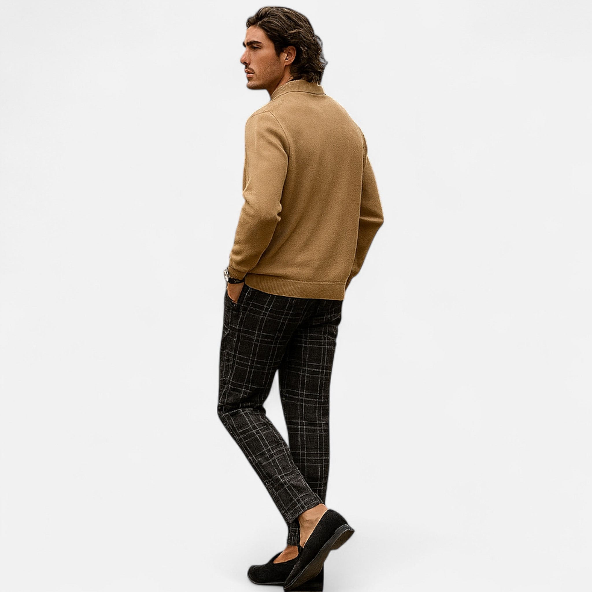 Eliaro Moda | Chinos Hombre Slim Fit Cuadro Clásico con Stretch