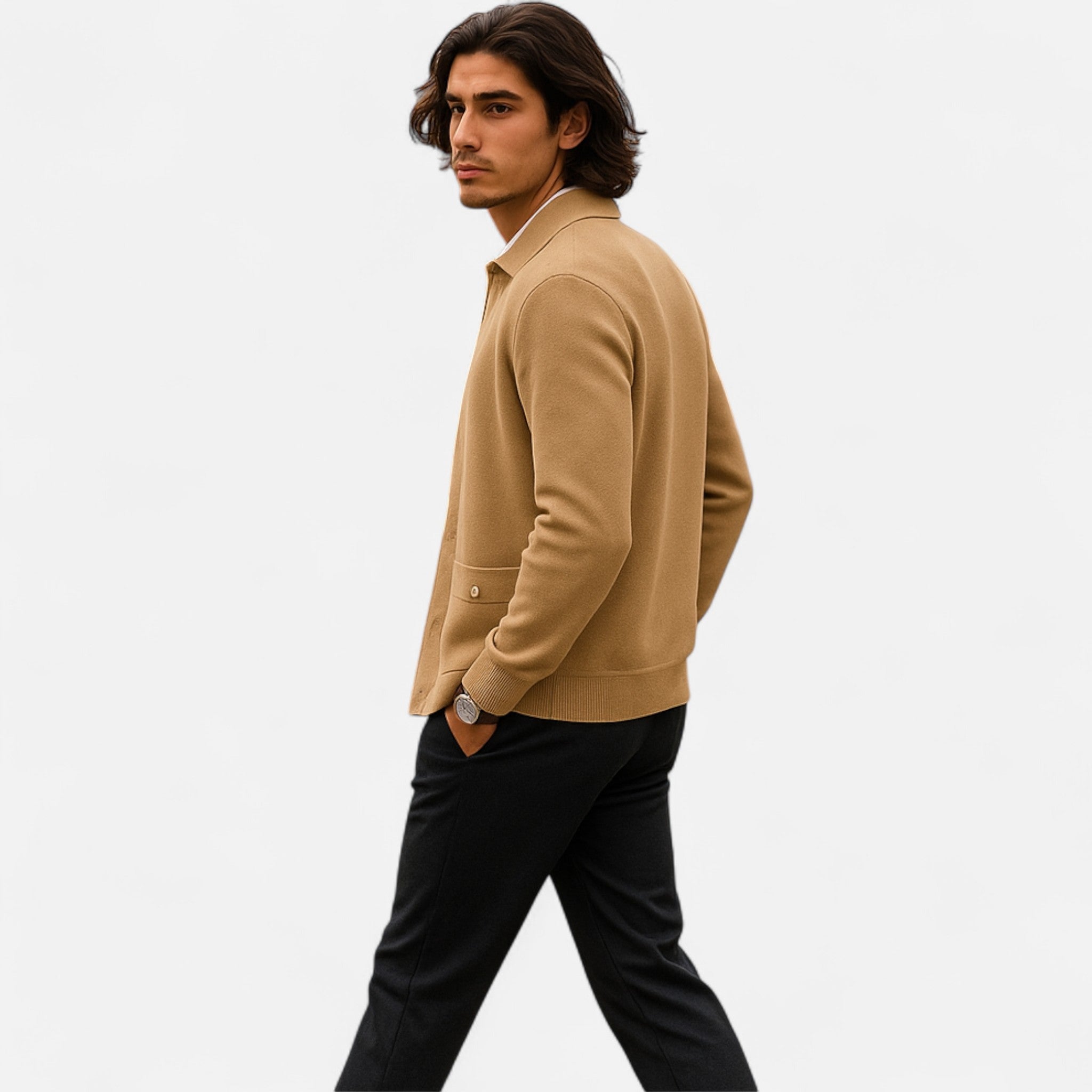 Eliaro Moda | Cárdigan Hombre Cachemira Clásico Corte Entallado
