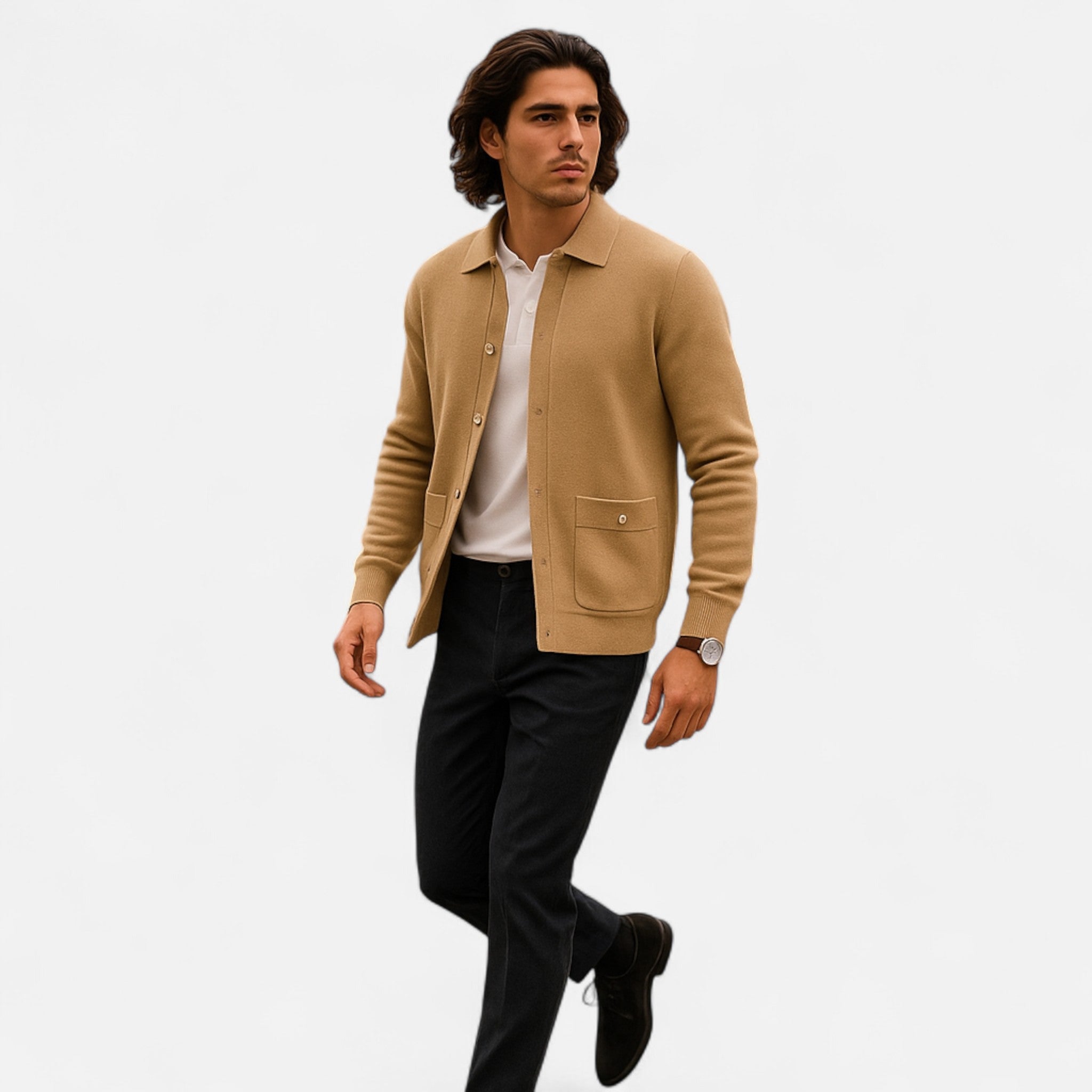Eliaro Moda | Cárdigan Hombre Cachemira Clásico Corte Entallado